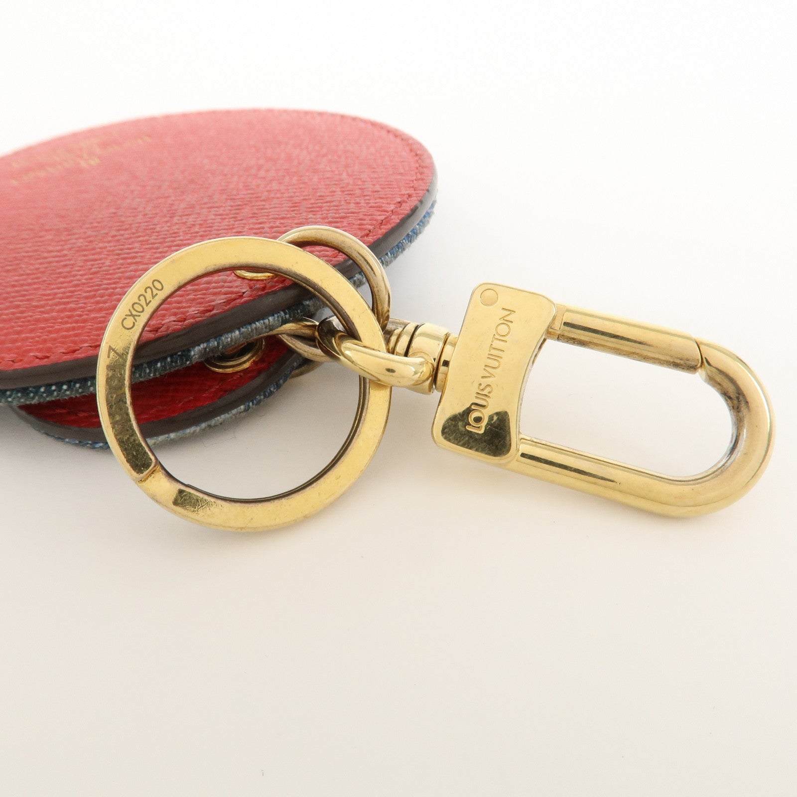 Louis Vuitton Monogram Porte Cles Denim Patchwork Key Chain M69017