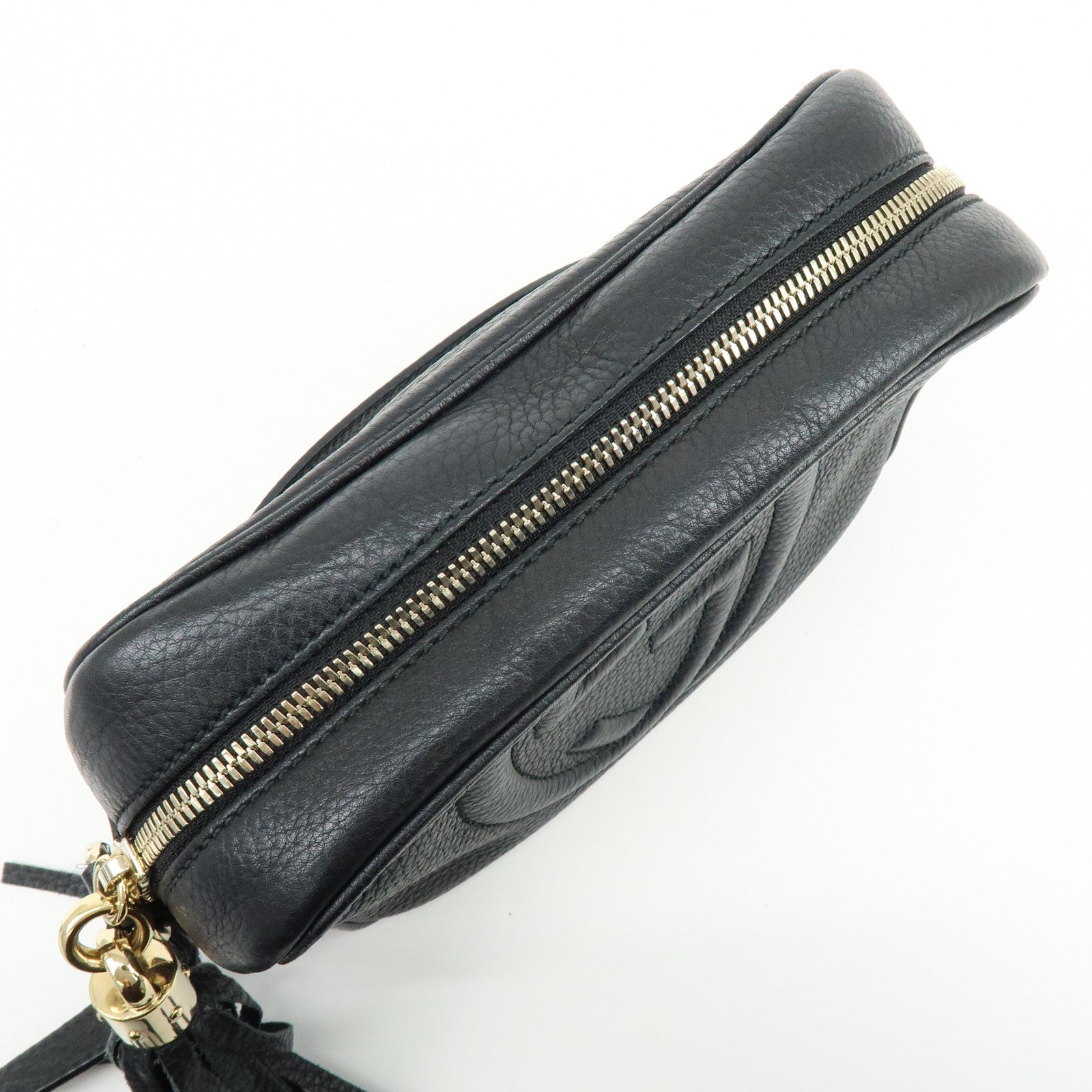 GUCCI SOHO Leather Small Disco Bag Shoulder Bag Black 308364