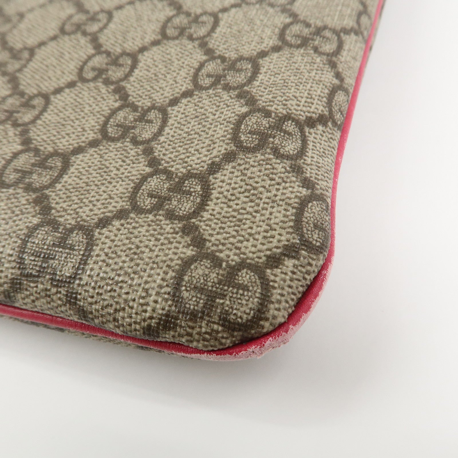 GUCCI GG Supreme Leather Tote Bag Hand Bag Beige Pink 117551