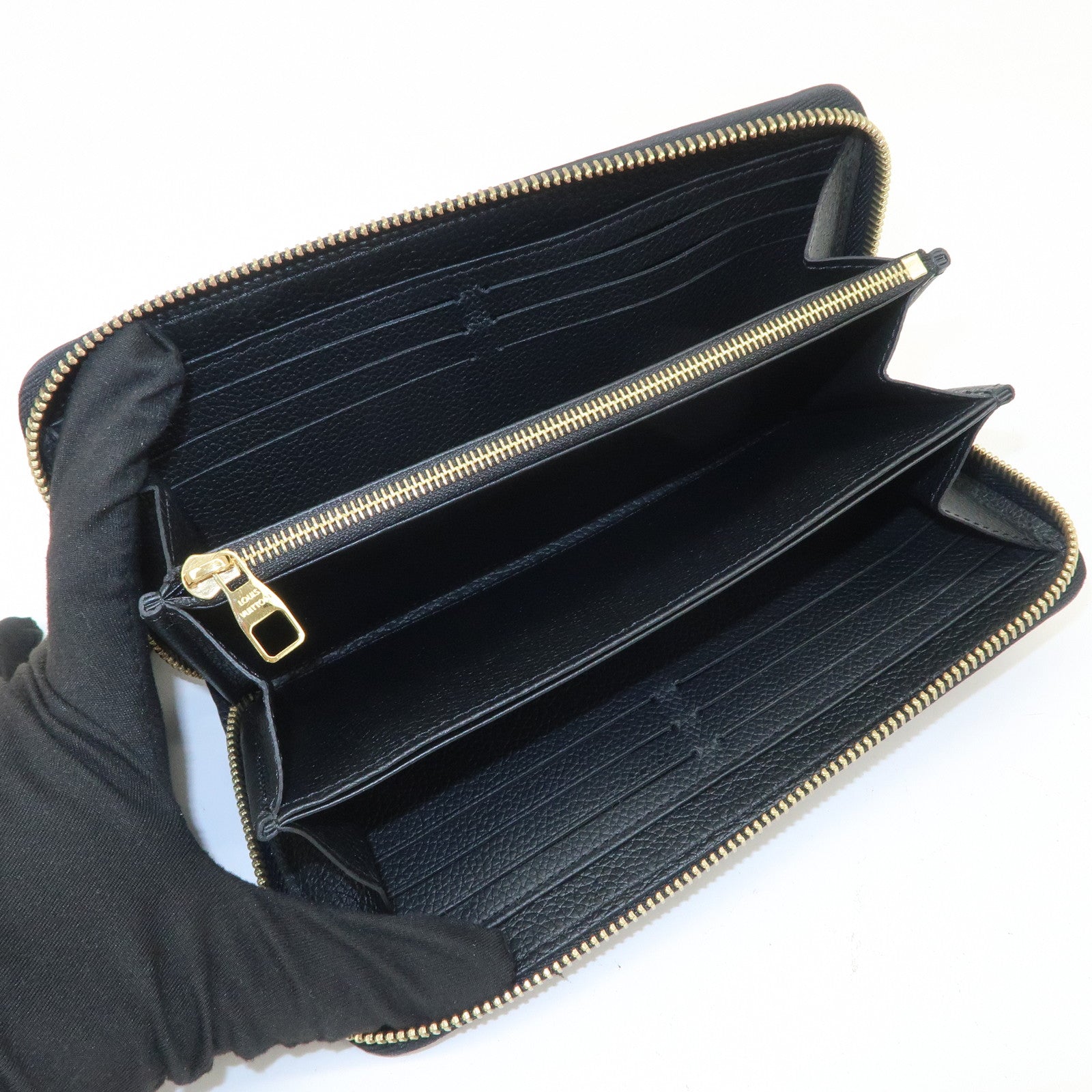 Louis Vuitton Monogram Empreinte Zippy Wallet Noir M61864