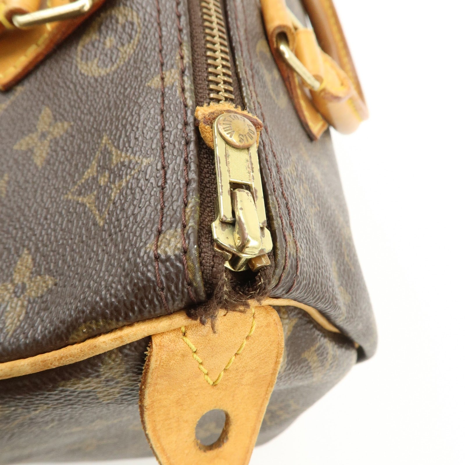 Louis Vuitton Monogram Speedy 30 Boston Bag Hand Bag Brown M41526 Used
