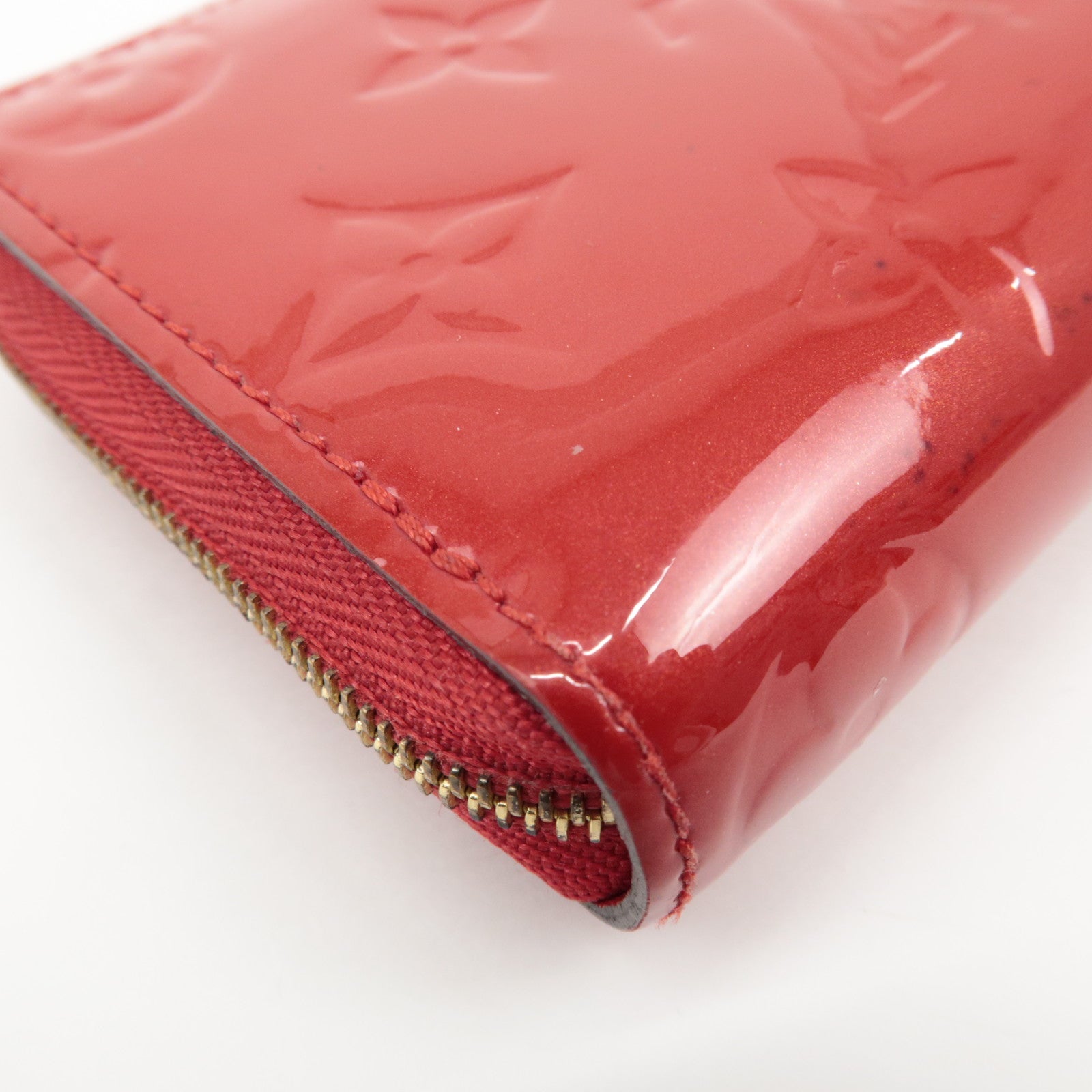 Louis Vuitton Monogram Vernis Zippy Coin Purse Cerise M90202 Used