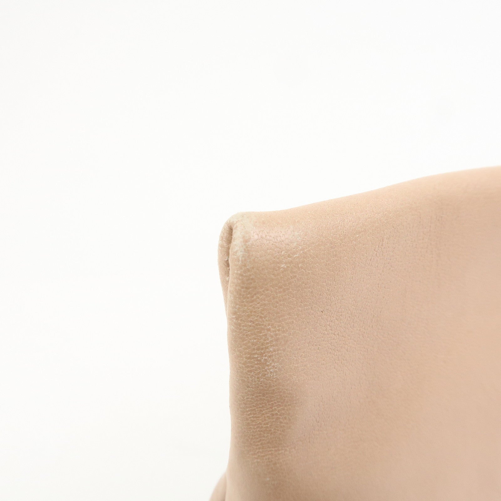 JIMMY CHOO Studs Leather Clutch Bag Hand Bag Pink Beige