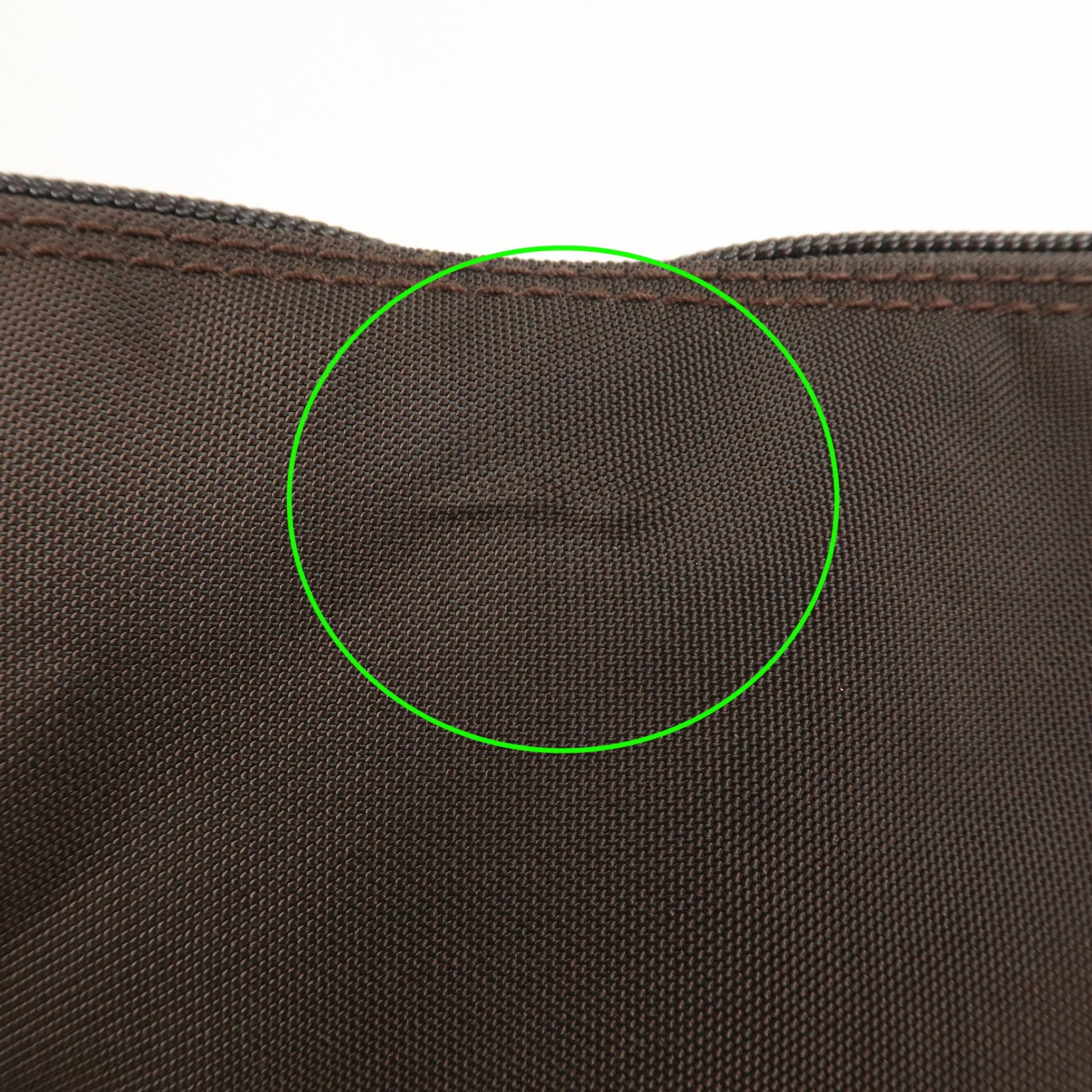 Ferragamo Nylon Leather Shoulder Bag Crossbody Bag Brown Silvern