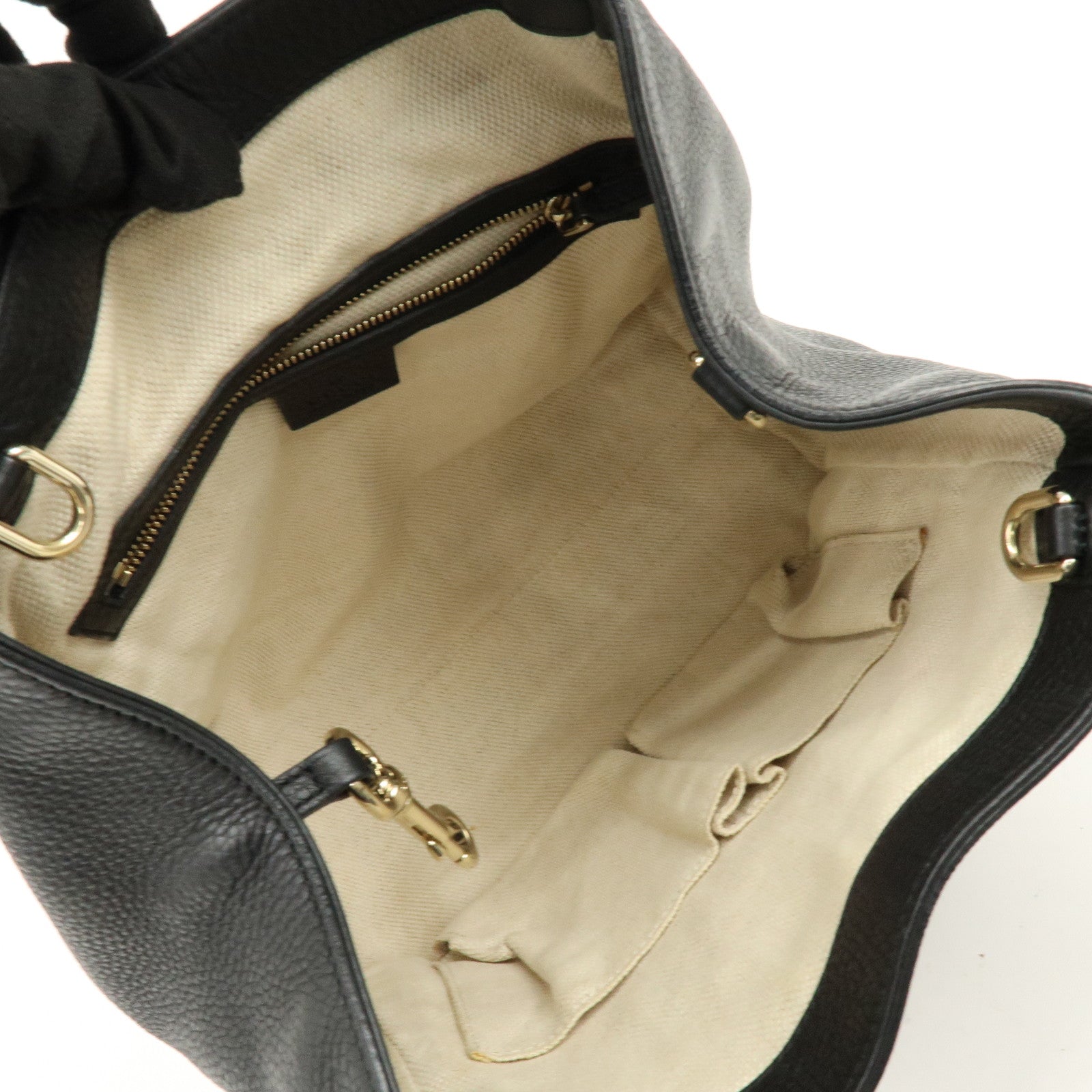 GUCCI SOHO Interlocking G 2Way Bag Hand Bag Black 336751