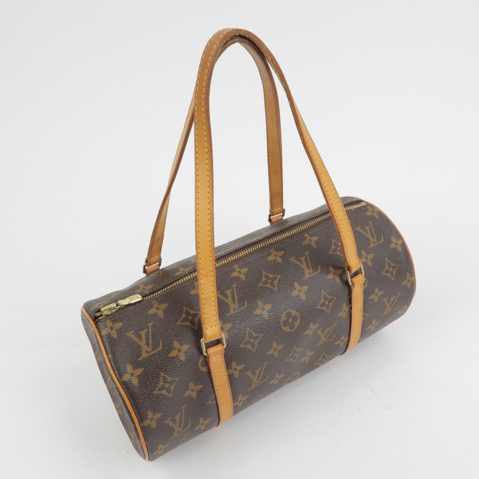Louis Vuitton Monogram Papillon 30 Hand Bag Brown M51385