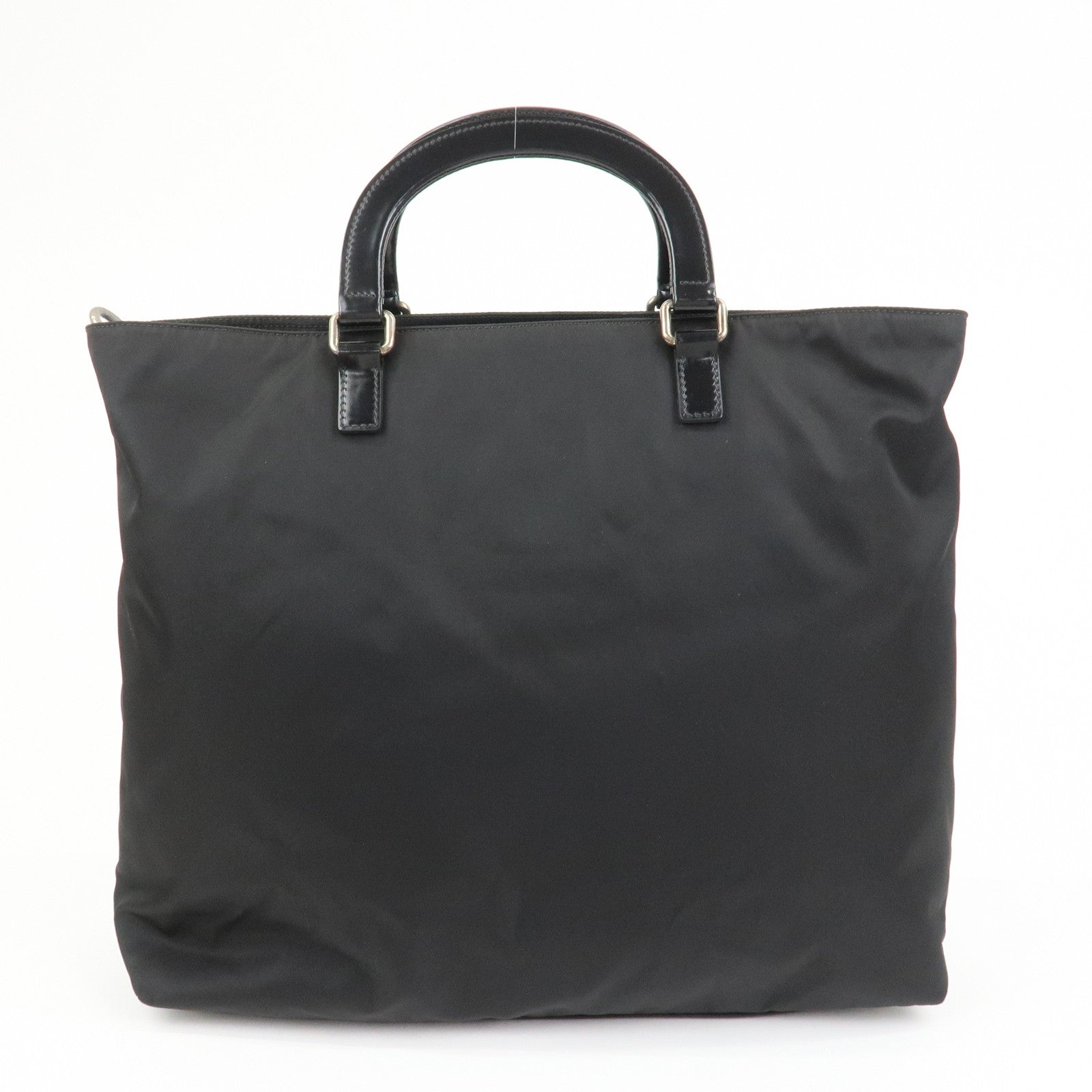 PRADA Nylon Patent Leather 2Way Bag Shoulder Bag Black BN1106