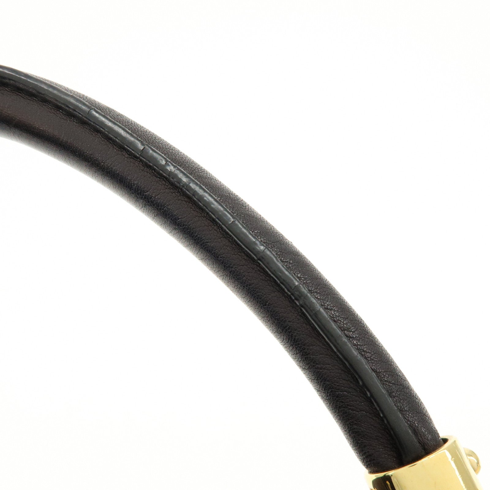 Ferragamo Gancini Leather Hand Bag Black