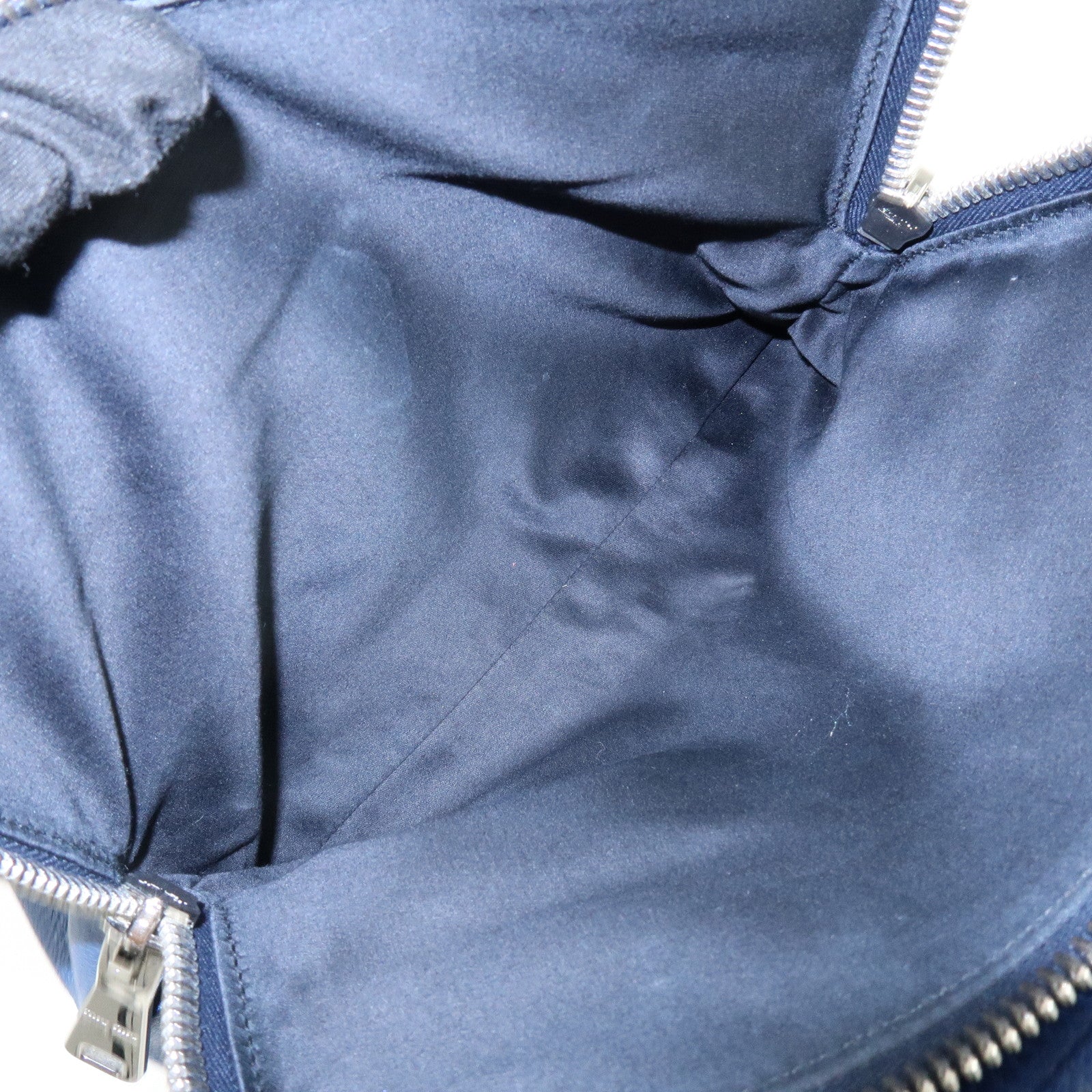 MIU MIU Leather 2Way Bag Hand Bag Shoulder Crossbody Bag Blue