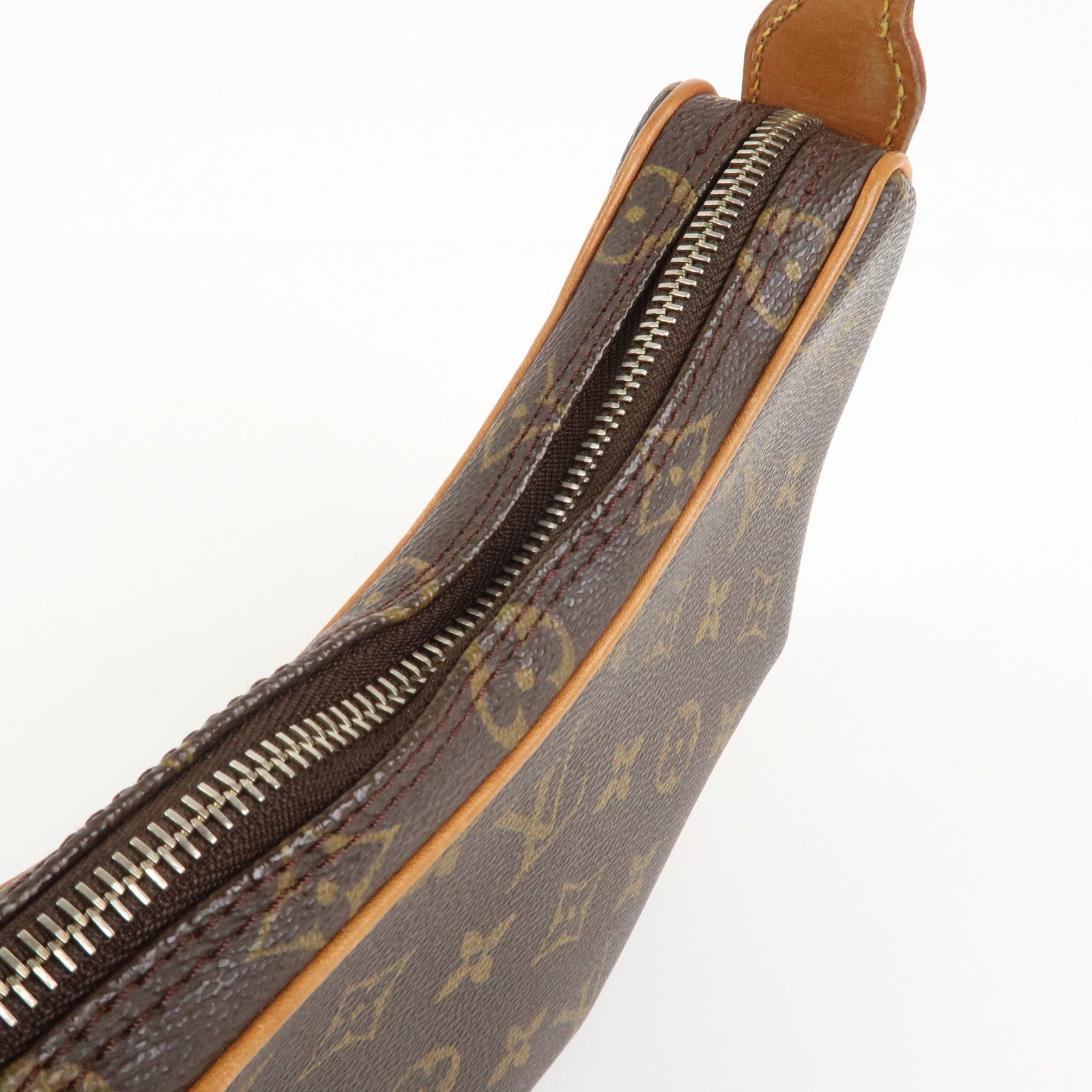 Louis Vuitton Monogram Pochette Croissant Shoulder Bag Brown M51510 Used
