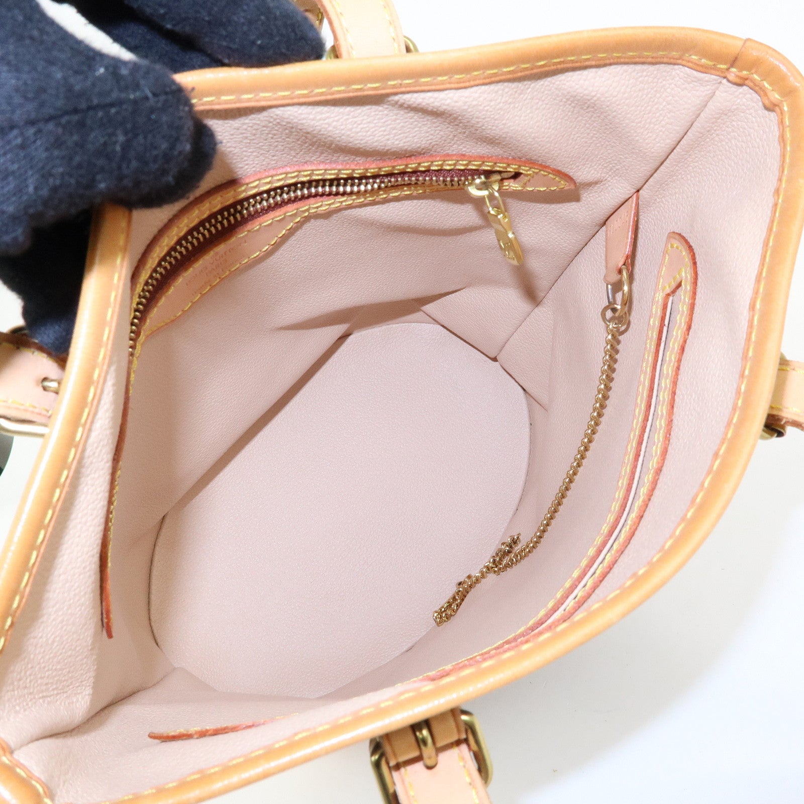 Louis Vuitton Monogram Canvas Bucket PM Hand Bag Brown M42238