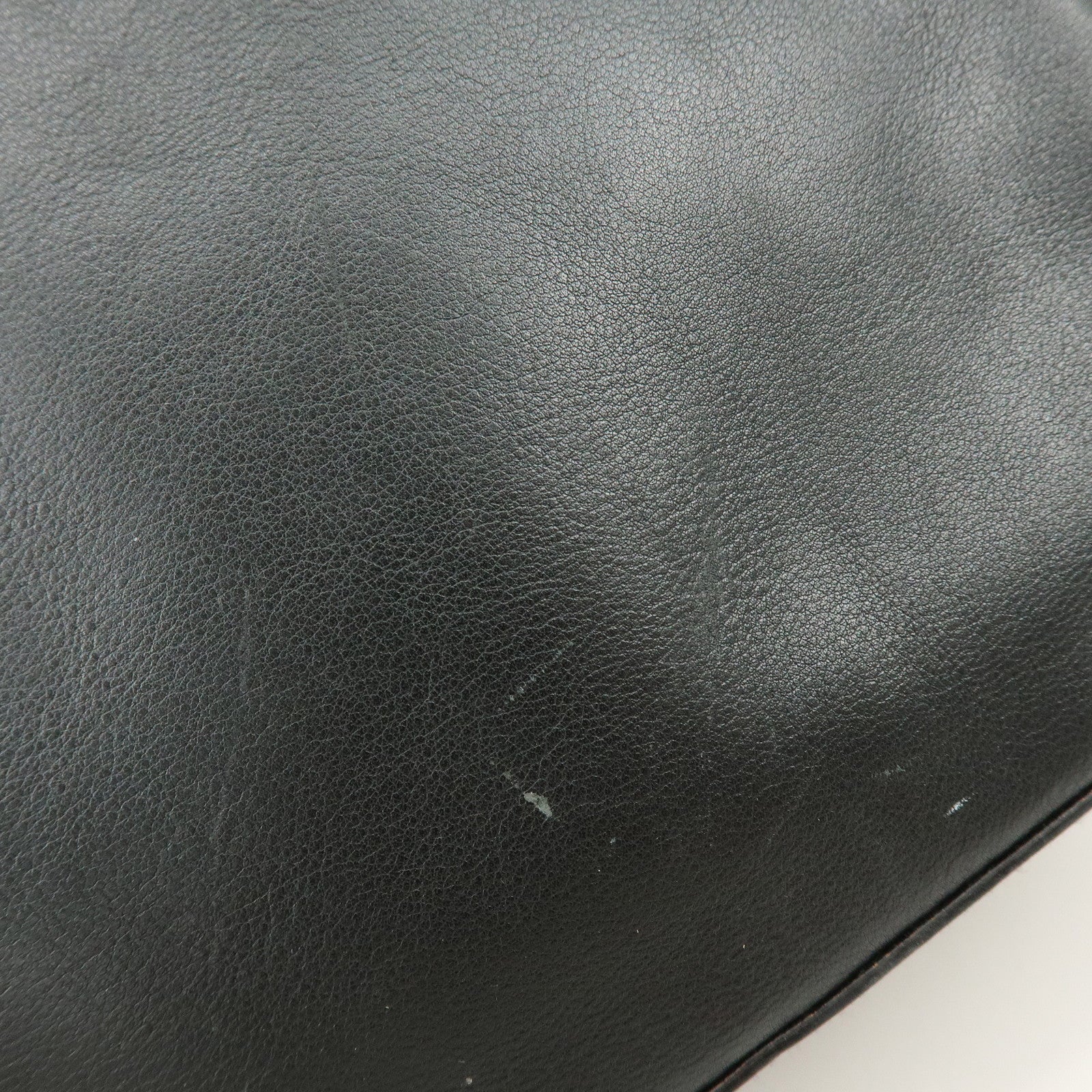GUCCI Logo Leather Shoulder Bag Hand Bag Black 001.3766