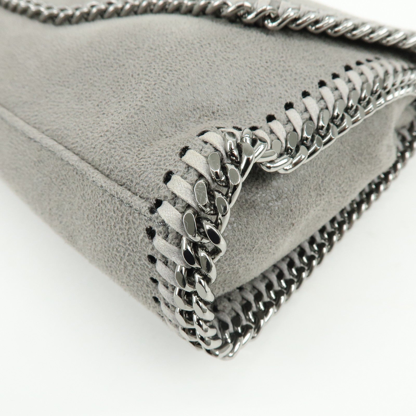STELLA MCCARTNEY Falabella Faux Leather Shoulder Bag Gray 364519