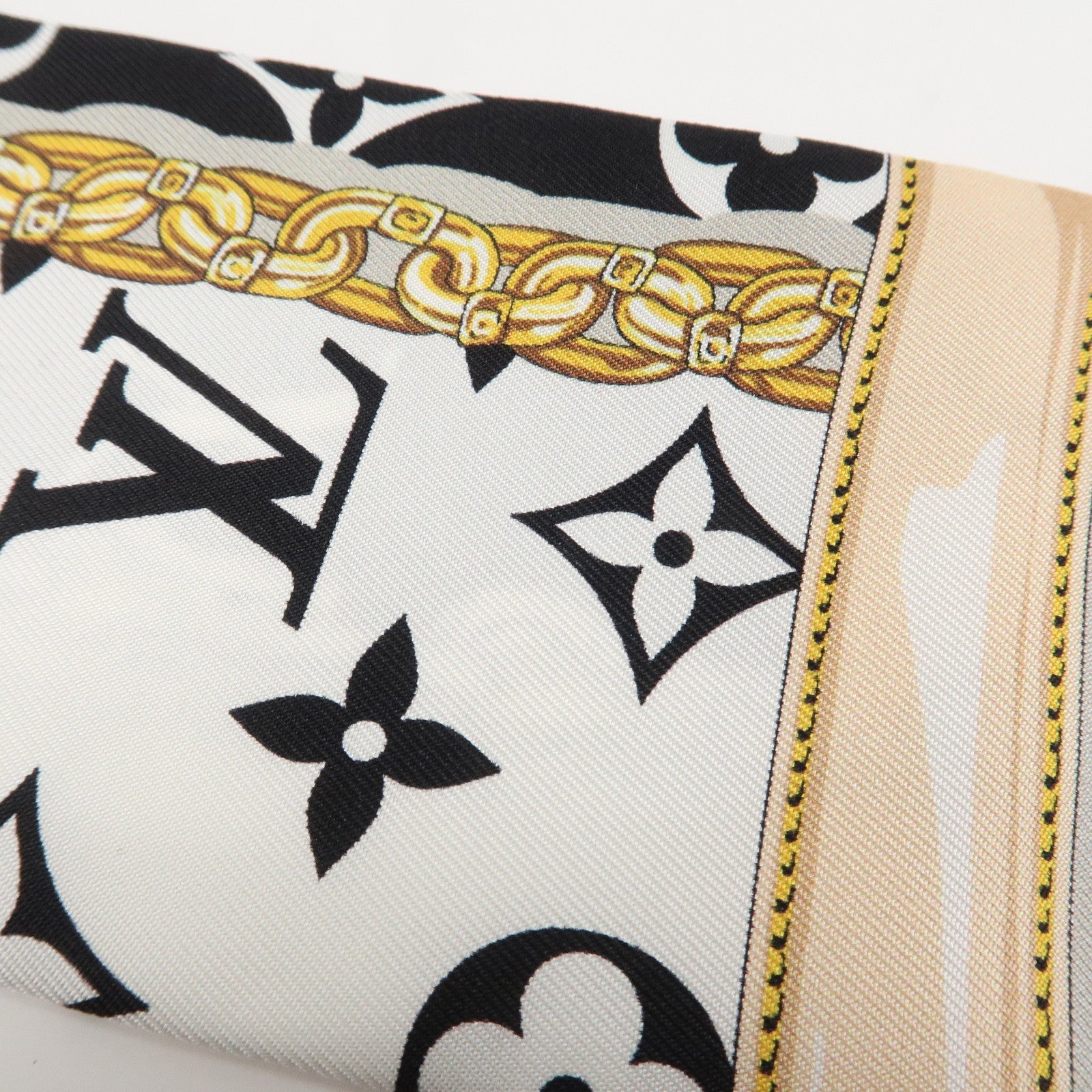 Louis Vuitton Bandeau Monogram Confidential Silk 100% Scarf M78656