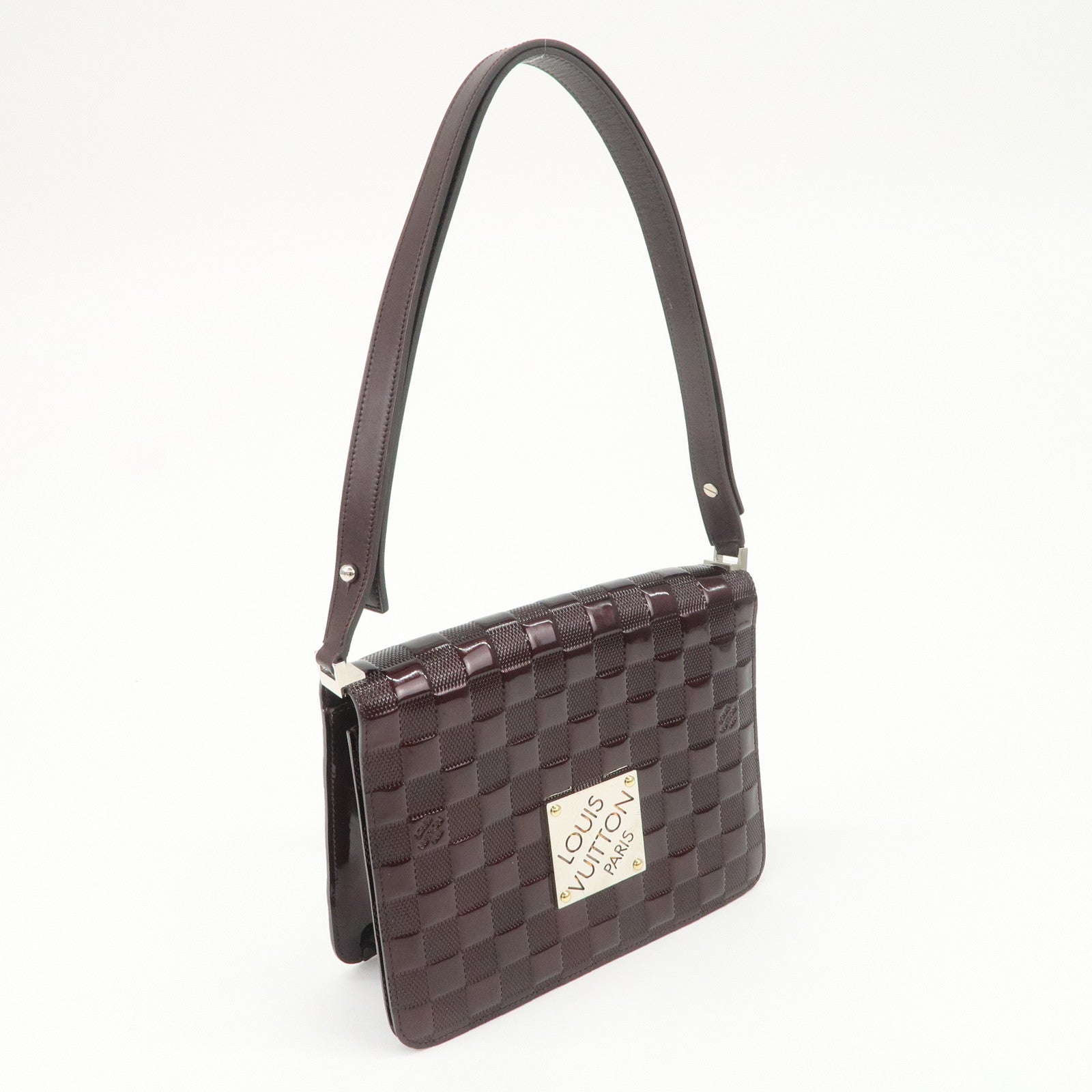 Louis Vuitton Damier Vernis Cabaret Shoulder Bag Carmine M92126