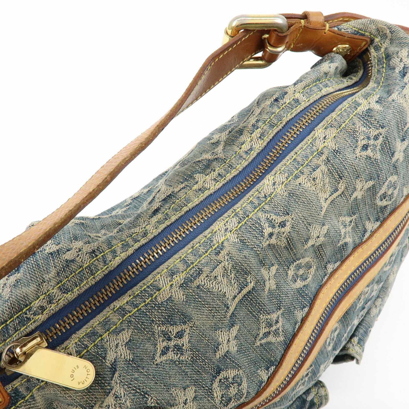 Louis Vuitton Monogram Denim Baggy GM Shoulder Bag Blue M95048