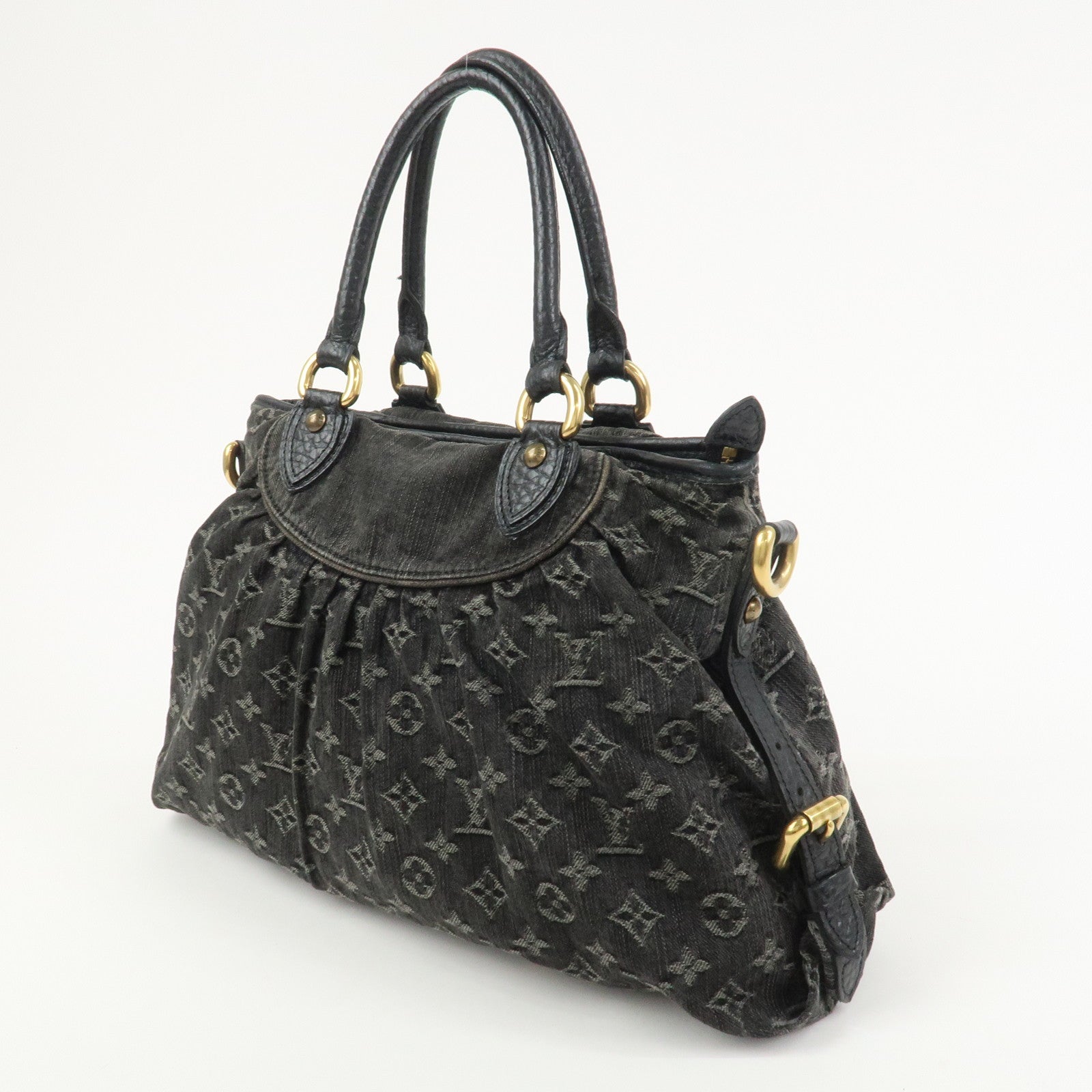 Louis Vuitton Monogram Denim Neo Cabby MM 2Way Bag Noir M95351