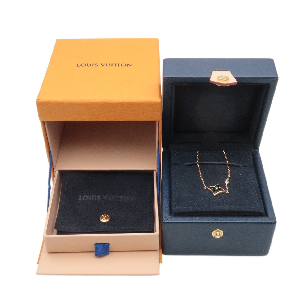 Louis Vuitton Star Blossom BB Diamond 750YG Onyx 1P Diamond Q95677
