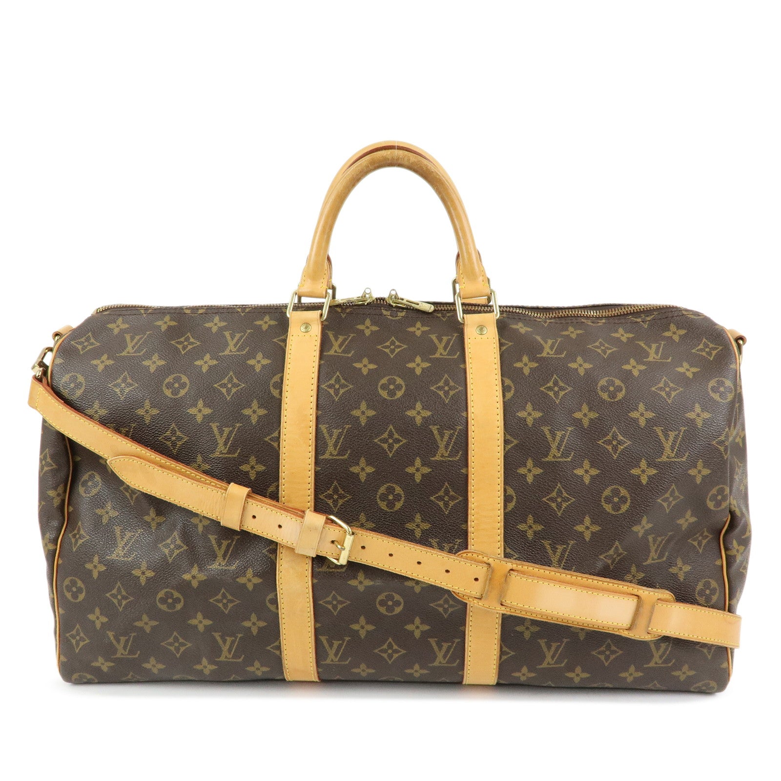 Louis Vuitton Monogram Keep All Bandouliere 50 Boston Bag M41416