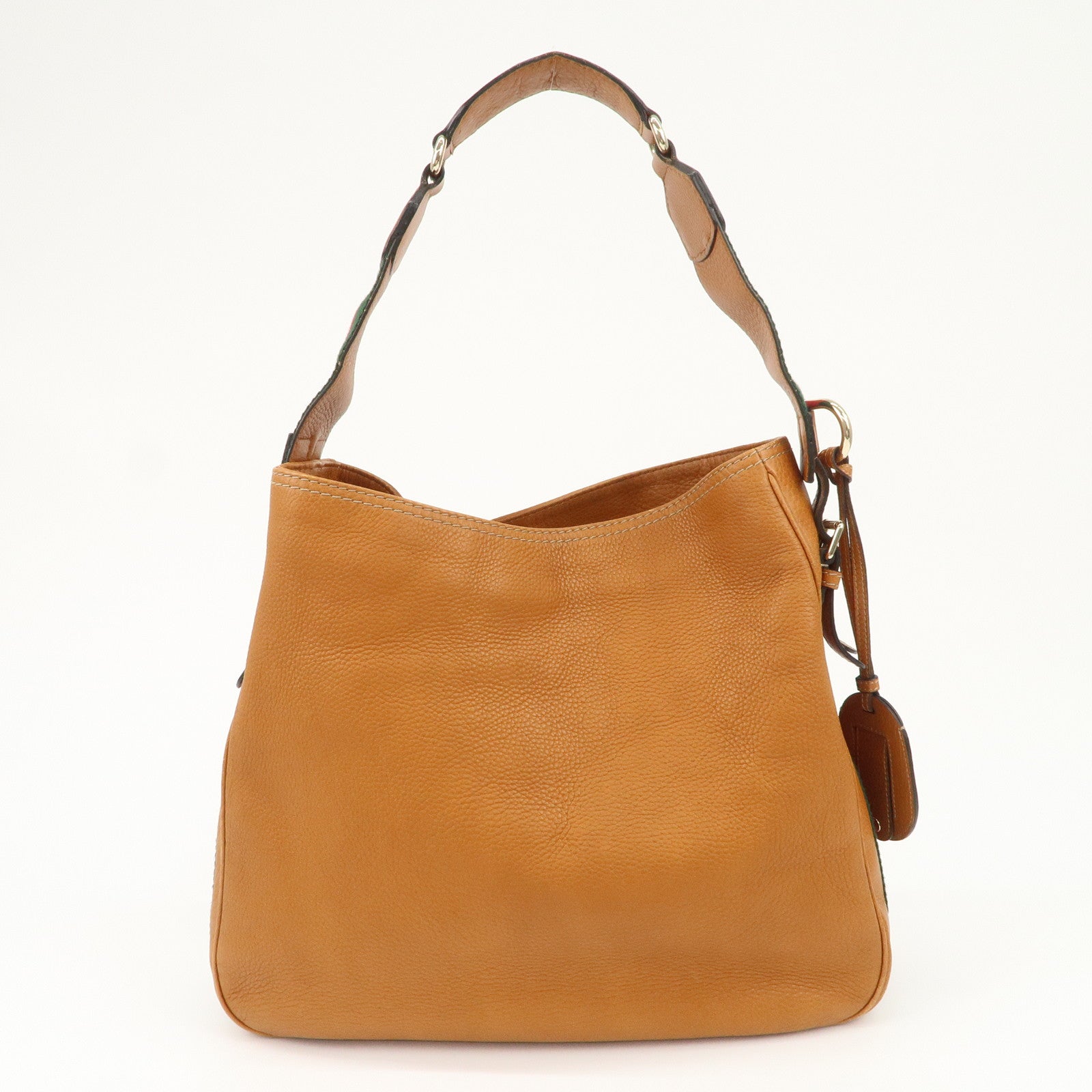 GUCCI Sherry Heritage Leather Shoulder Bag Brown 247597