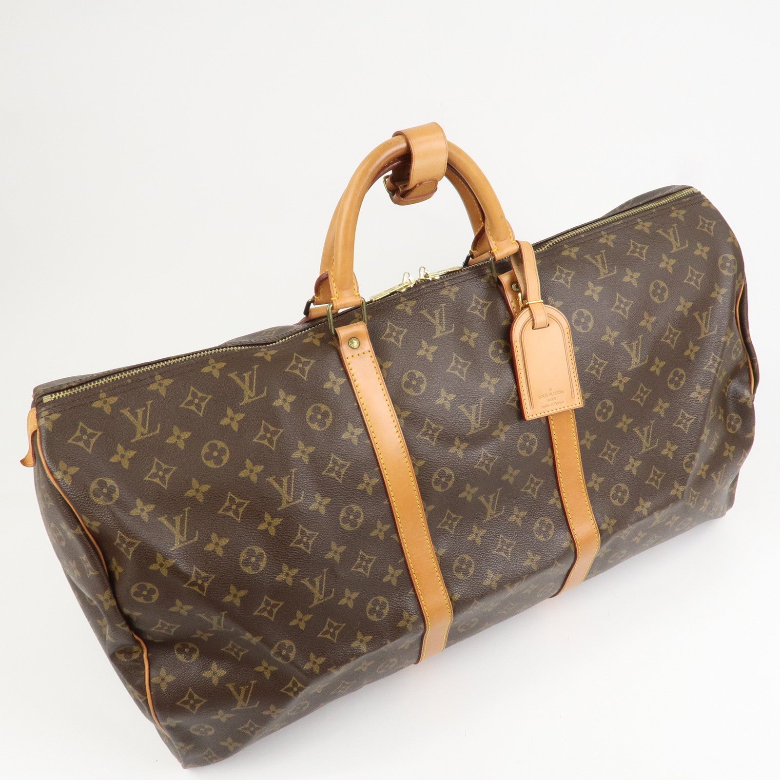 Louis Vuitton Monogram Keep All 60 Boston Bag Brown M41422