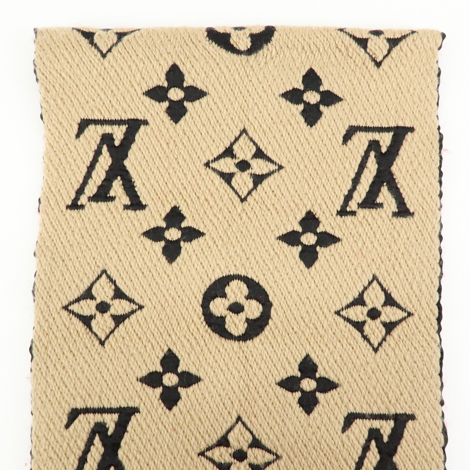 Louis Vuitton Monogram Echarpe Logomania Scarf Beige Red M73886