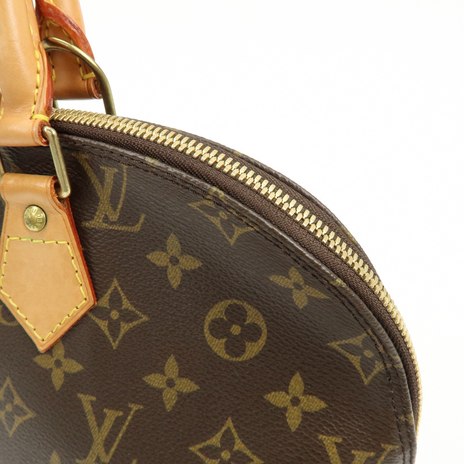Louis Vuitton Monogram Alma Canvas Leather Hand Bag Brown M51130