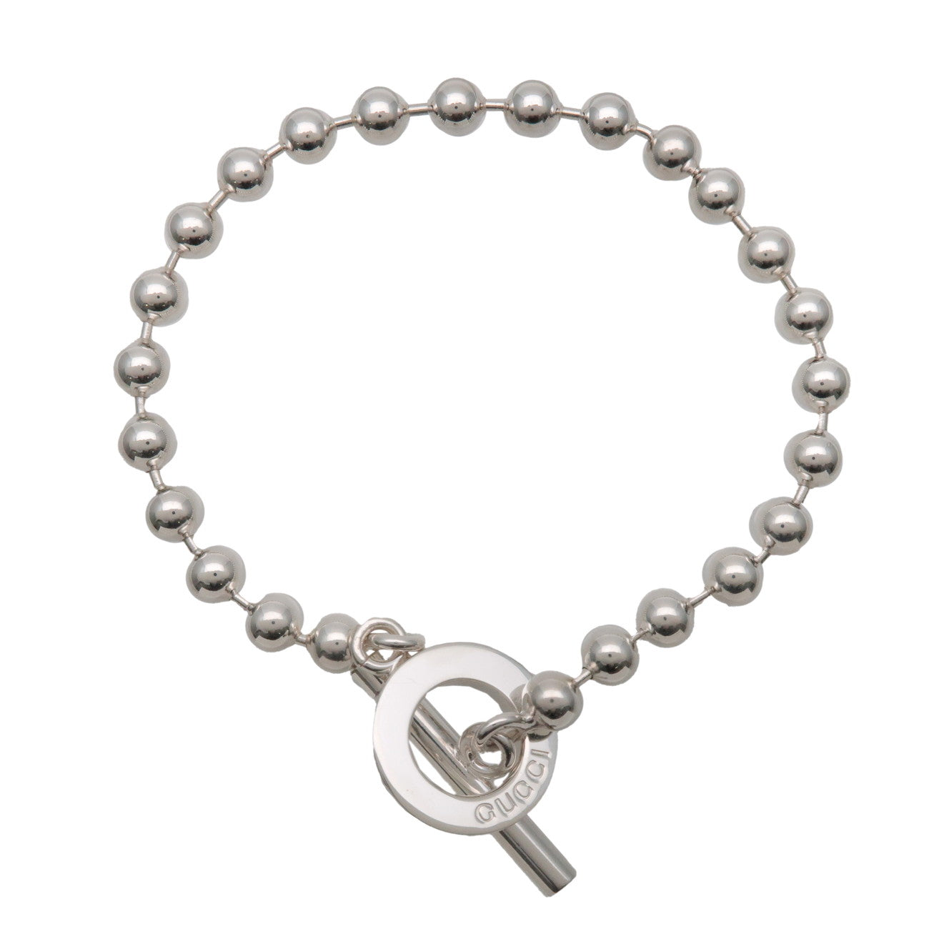 GUCCI Ball Chain Bracelet SV925 Silver 010294