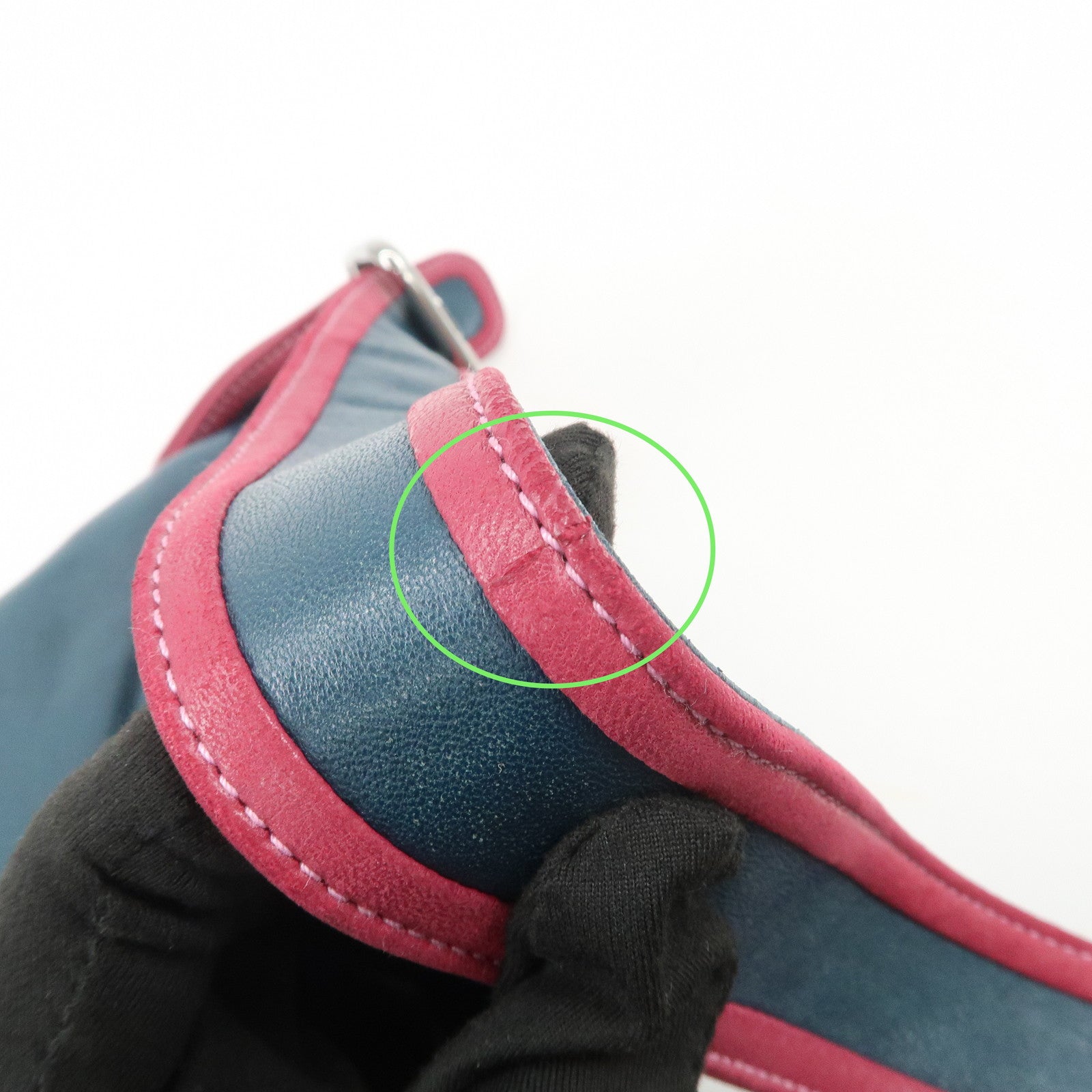 LOEWE Nappa Leather Shoulder Bag Hand Bag Blue Pink