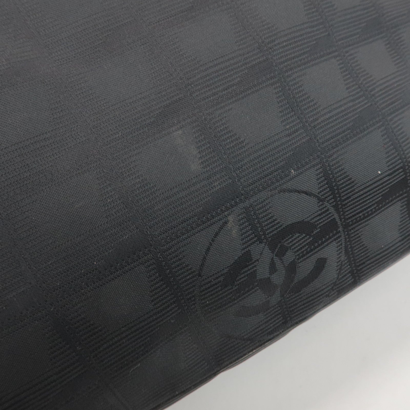 CHANEL New Travel Line Nylon Jacquard Leather Tote Bag GM A15825