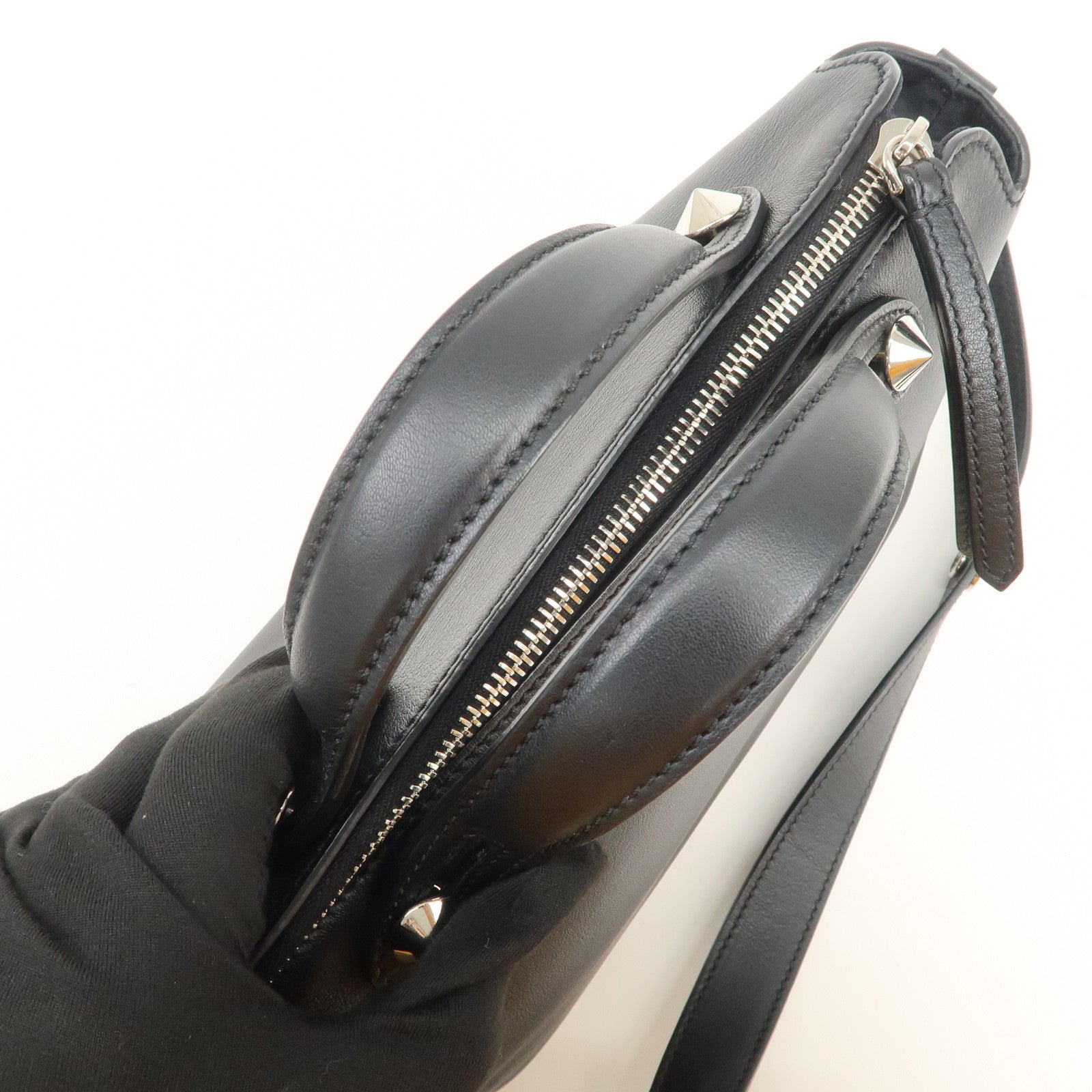 FENDI BY THE WAY MEDIUM 2Way Bag Shoulder Bag Black 8BL124