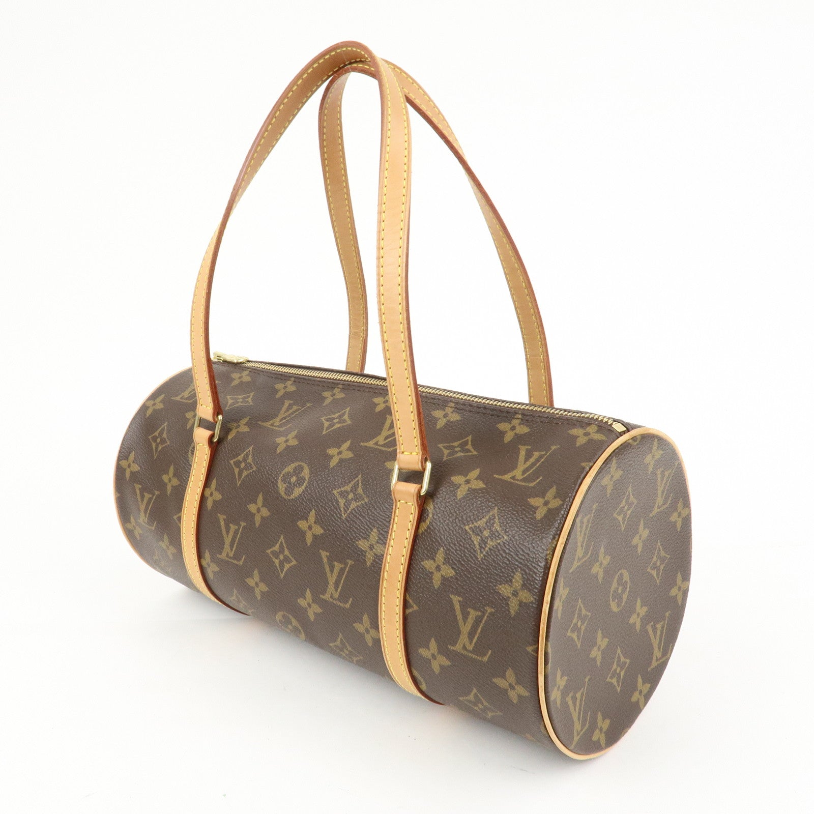 Louis Vuitton Monogram Papillon 30 Hand Bag Brown M51385