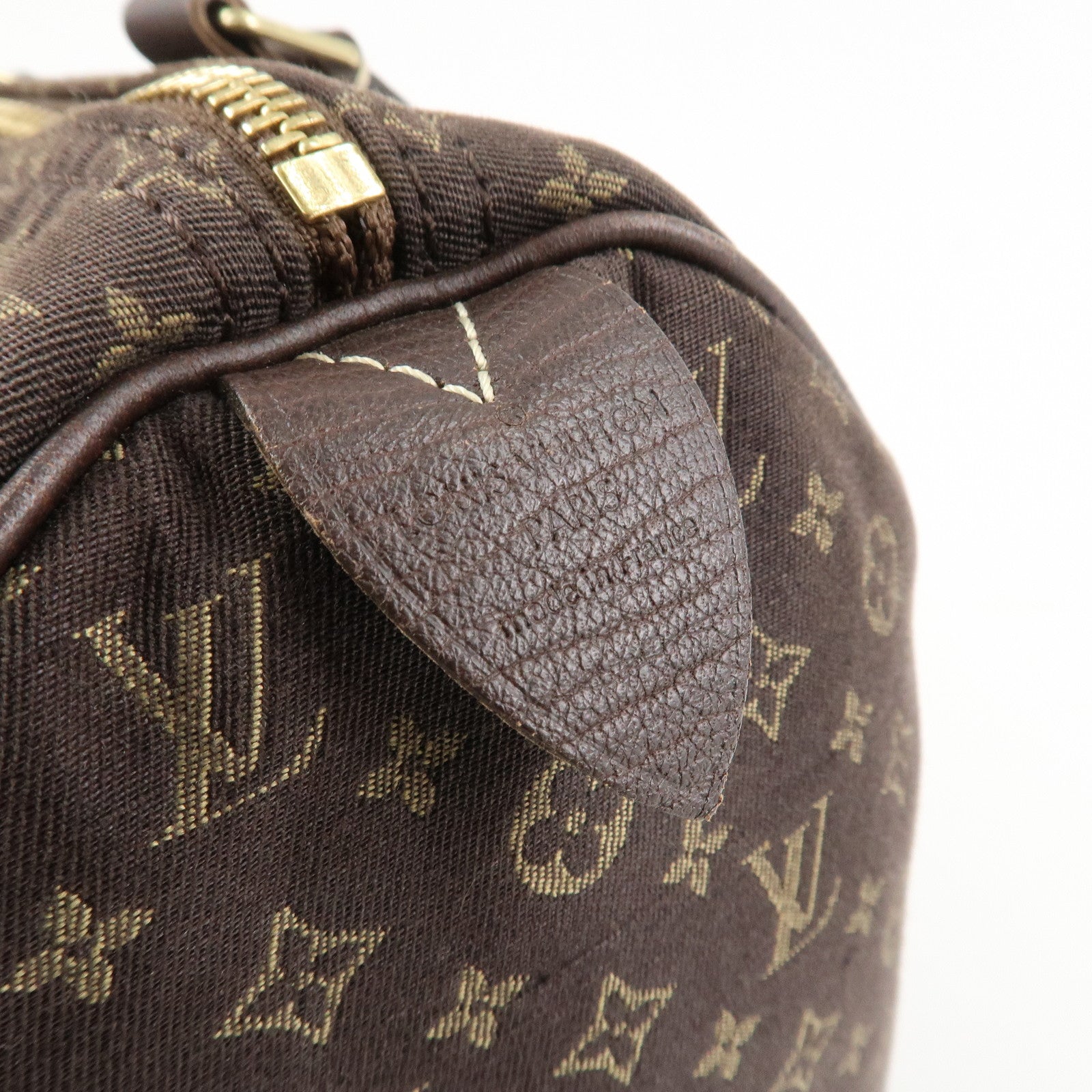 Louis Vuitton Monogram Mini Lin Speedy 30 Boston Bag Ebene M95224 Used