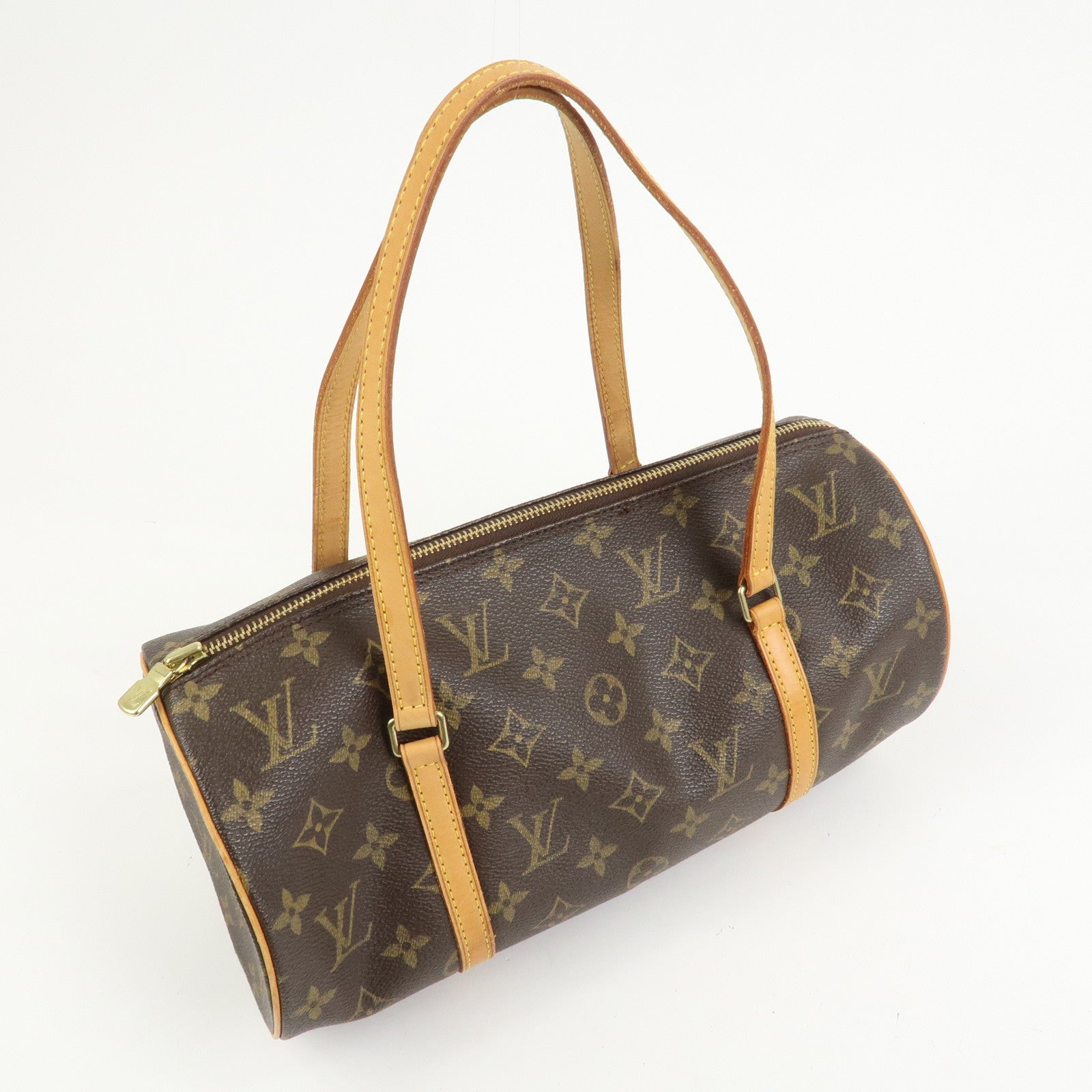 Louis Vuitton Monogram Papillon 30 Hand Bag Brown M51385