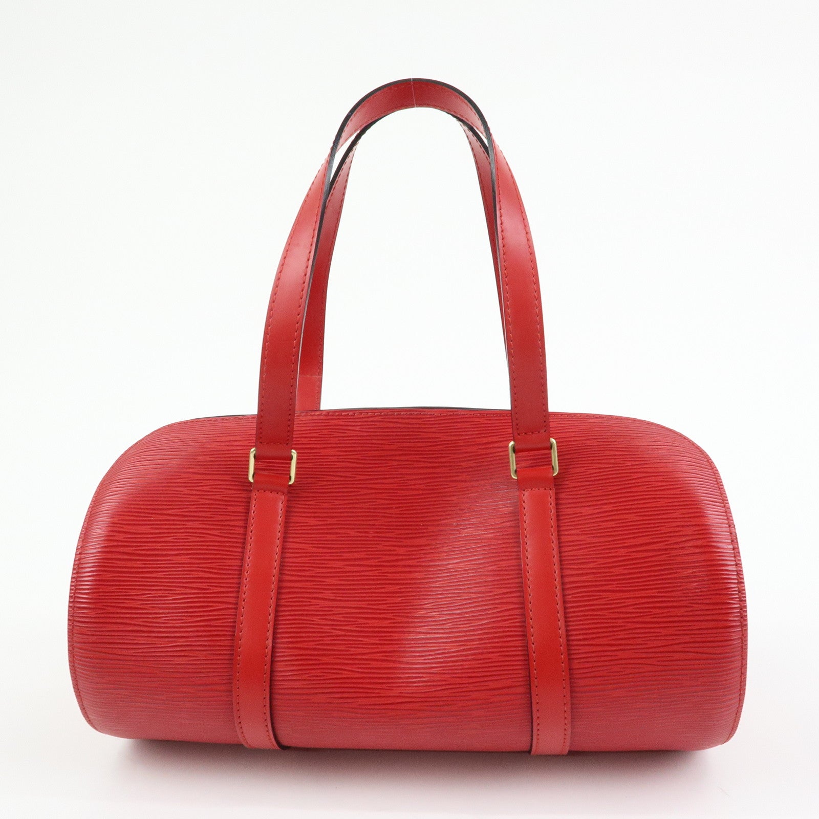 Louis Vuitton Epi Soufflot Leather Hand Bag Castillian Red M52227