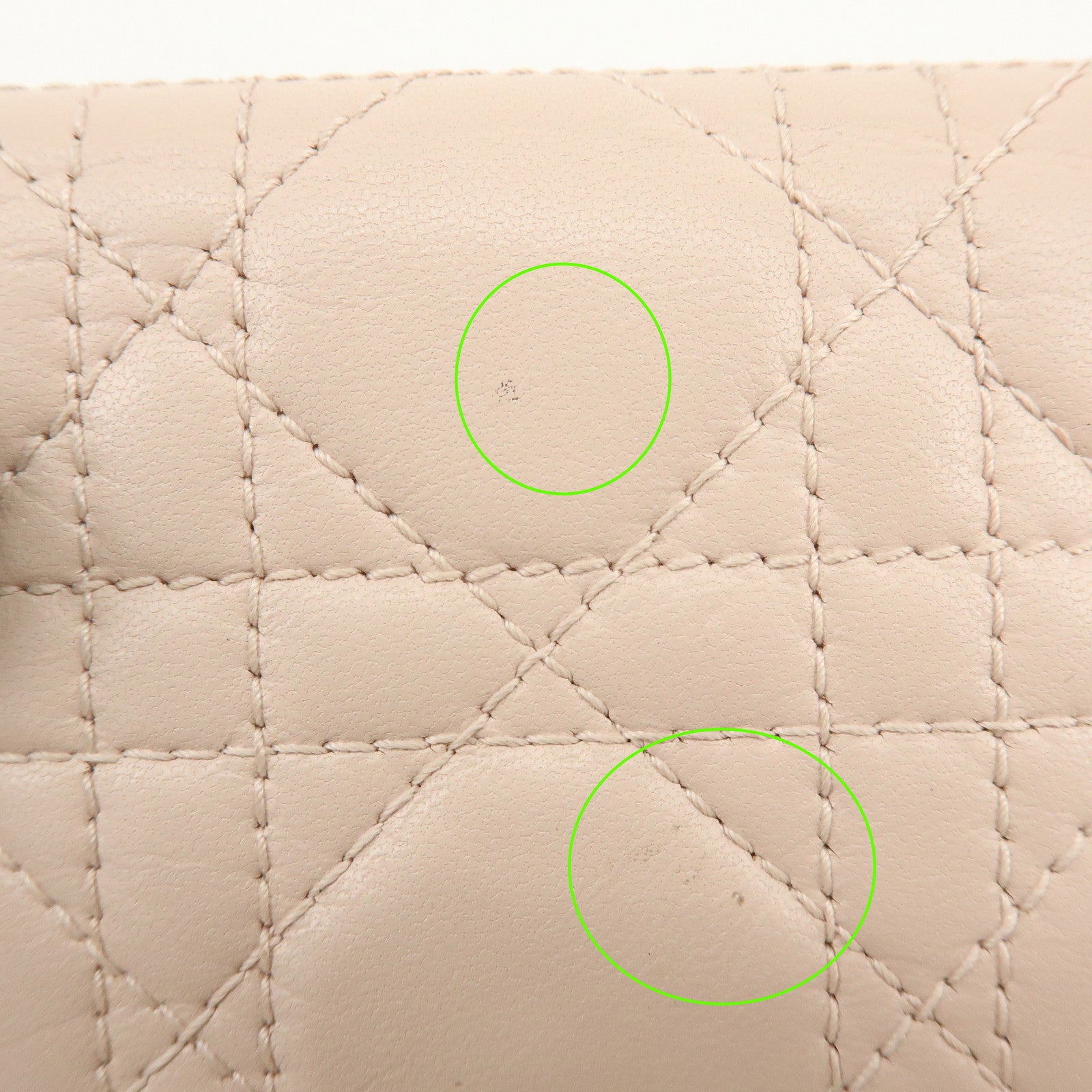 Christian Dior Lady Dior Canage Leather Card Case Pink Beige