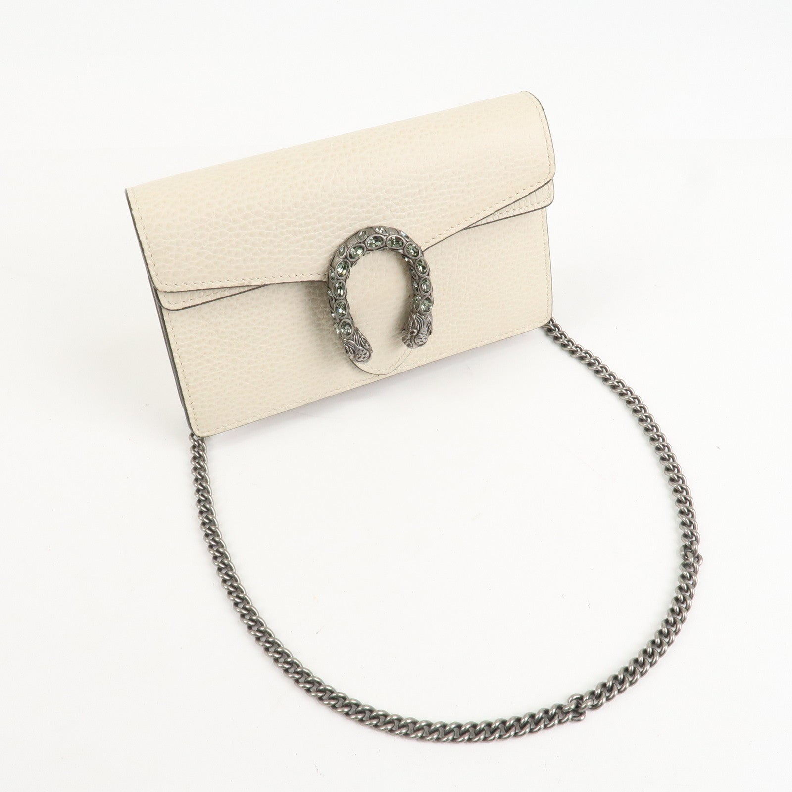 GUCCI Dionysus Super Mini Bag Leather Chain Shoulder Bag 476432 Used