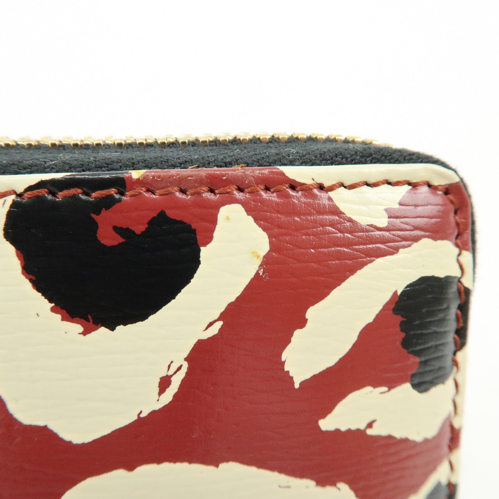 GUCCI Interlocking G Leather Round Zippy Long Wallet Red 309705