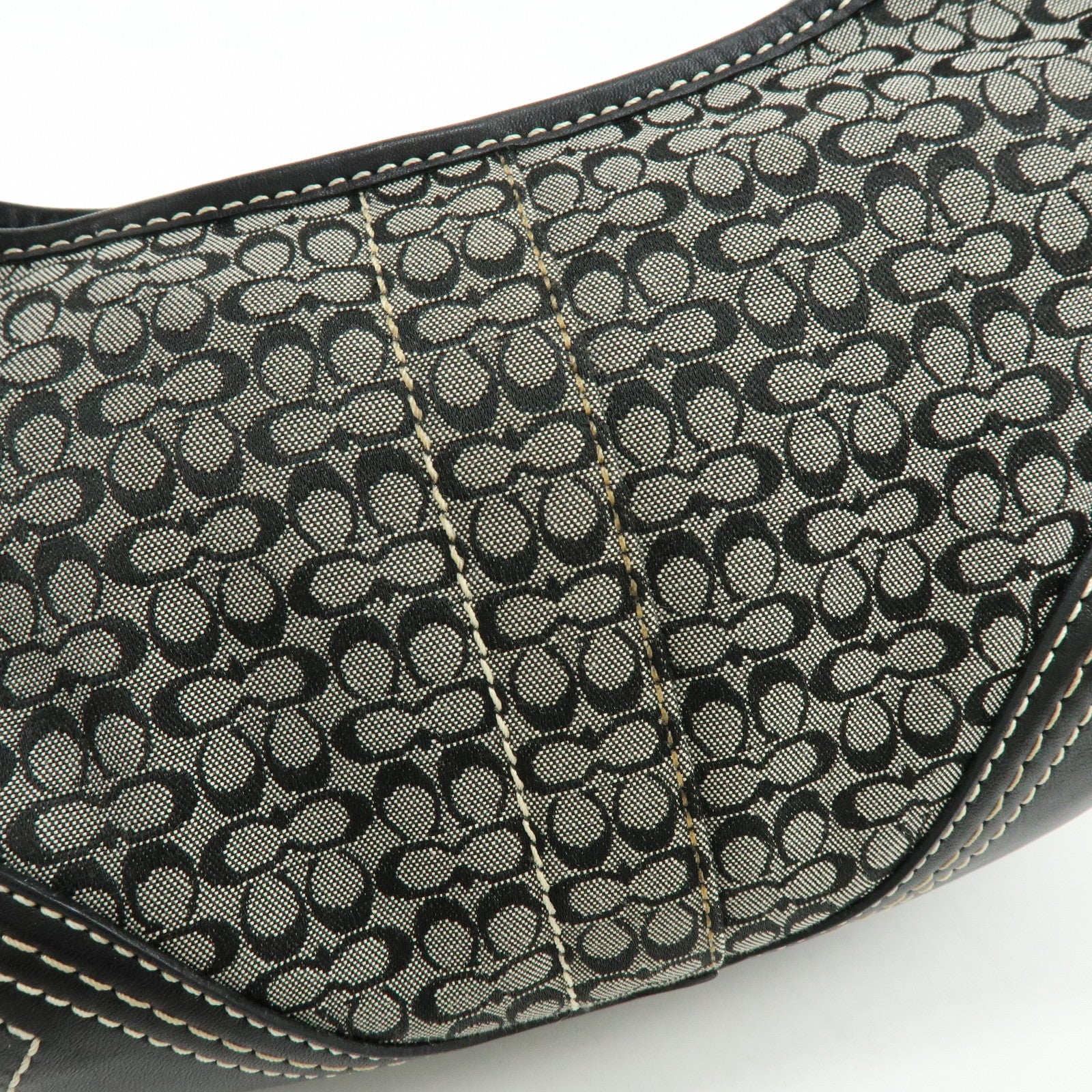 COACH Set of 2 Signature Canvas Leather Shoulder Bag Brown Black