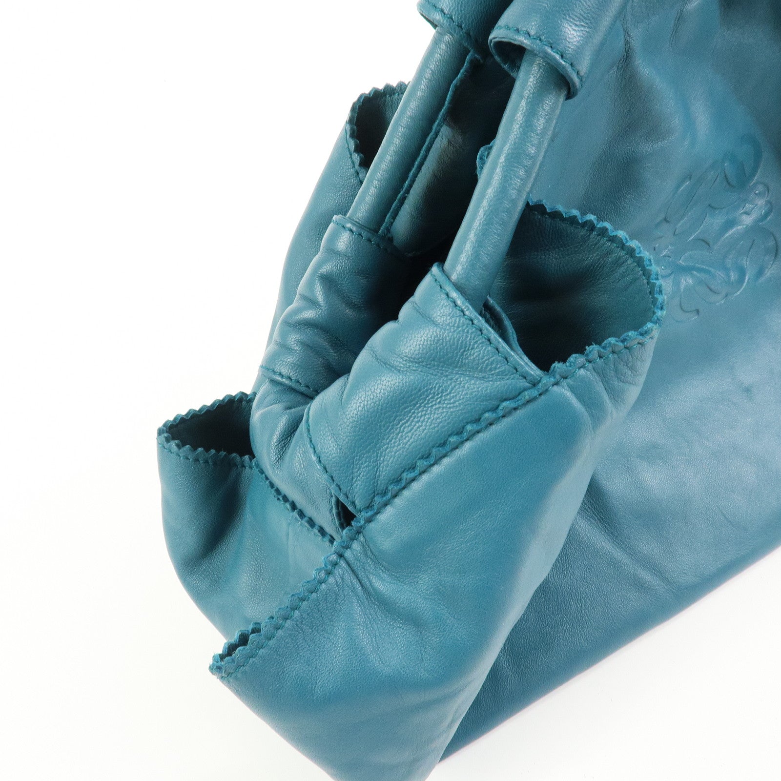 LOEWE Nappa Aire Nappa Leather Hand Bag Tote Bag Blue