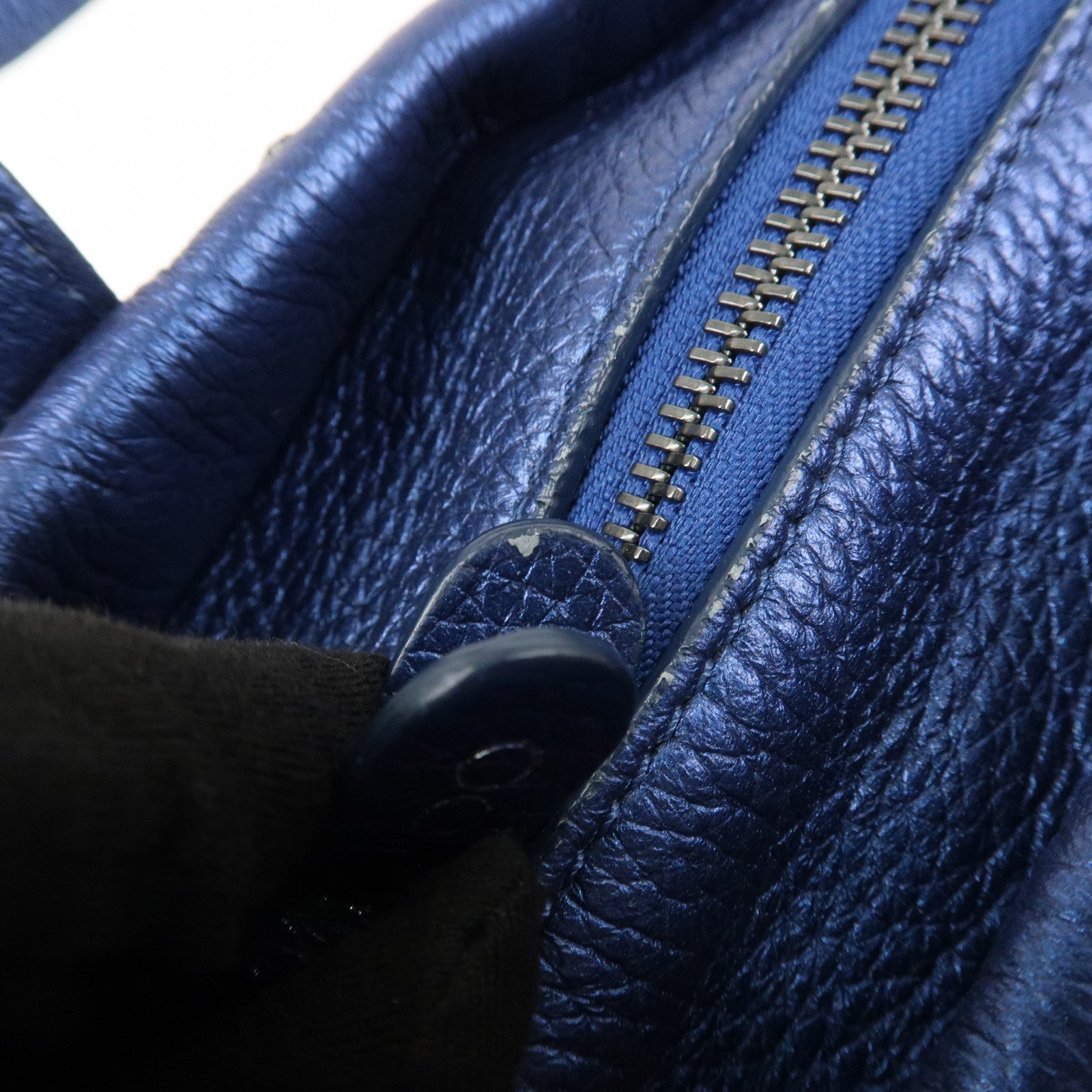 JIMMY CHOO Leather MINISARA 2Way Bag Hand Bag Shoulder Bag Blue