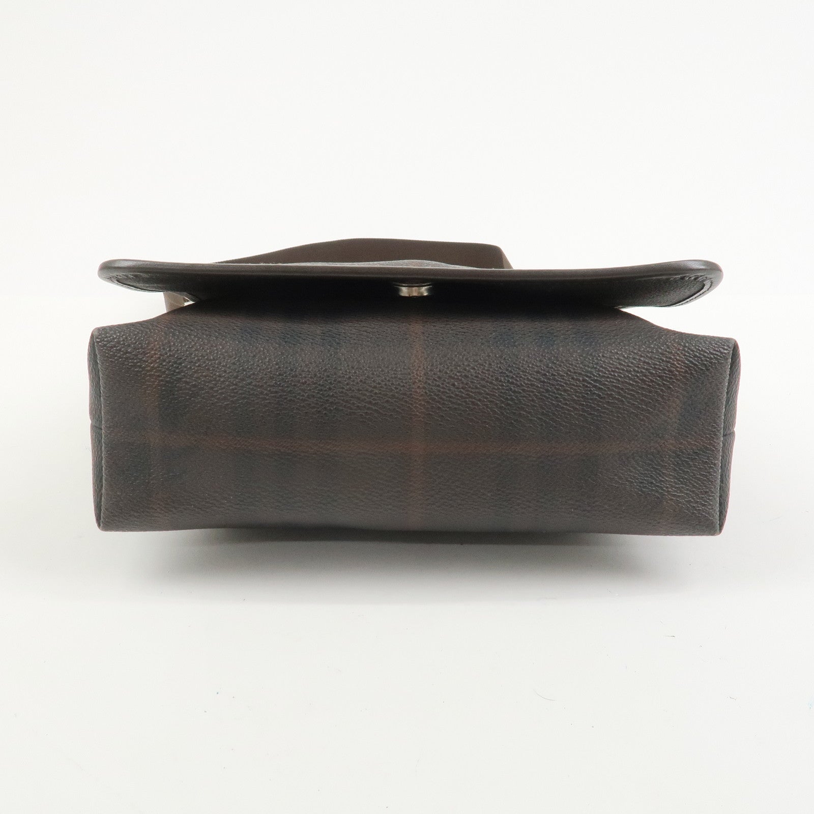 BURBERRY PVC Canvas Leather Shoulder Bag Crossbody Bag Brown