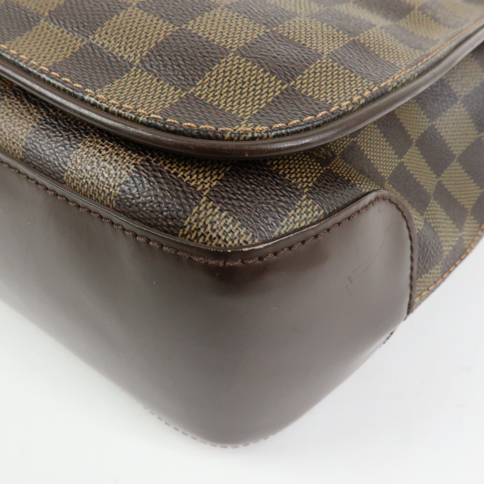 Louis Vuitton Damier Spencer Shoulder Bag Damier Ebene Brown N58021