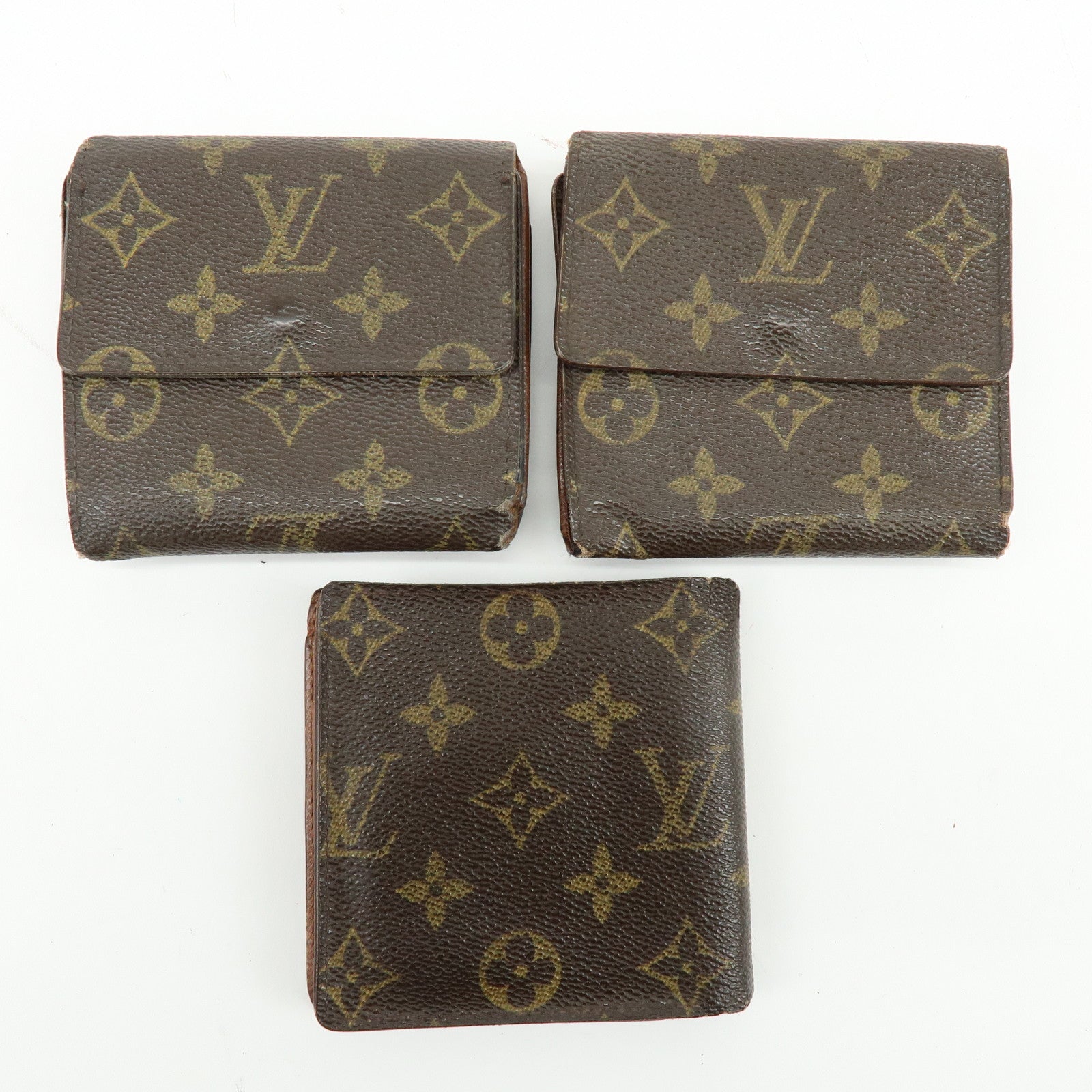 Louis Vuitton Monogram Set of 3 Compact Wallets M61652/M61665