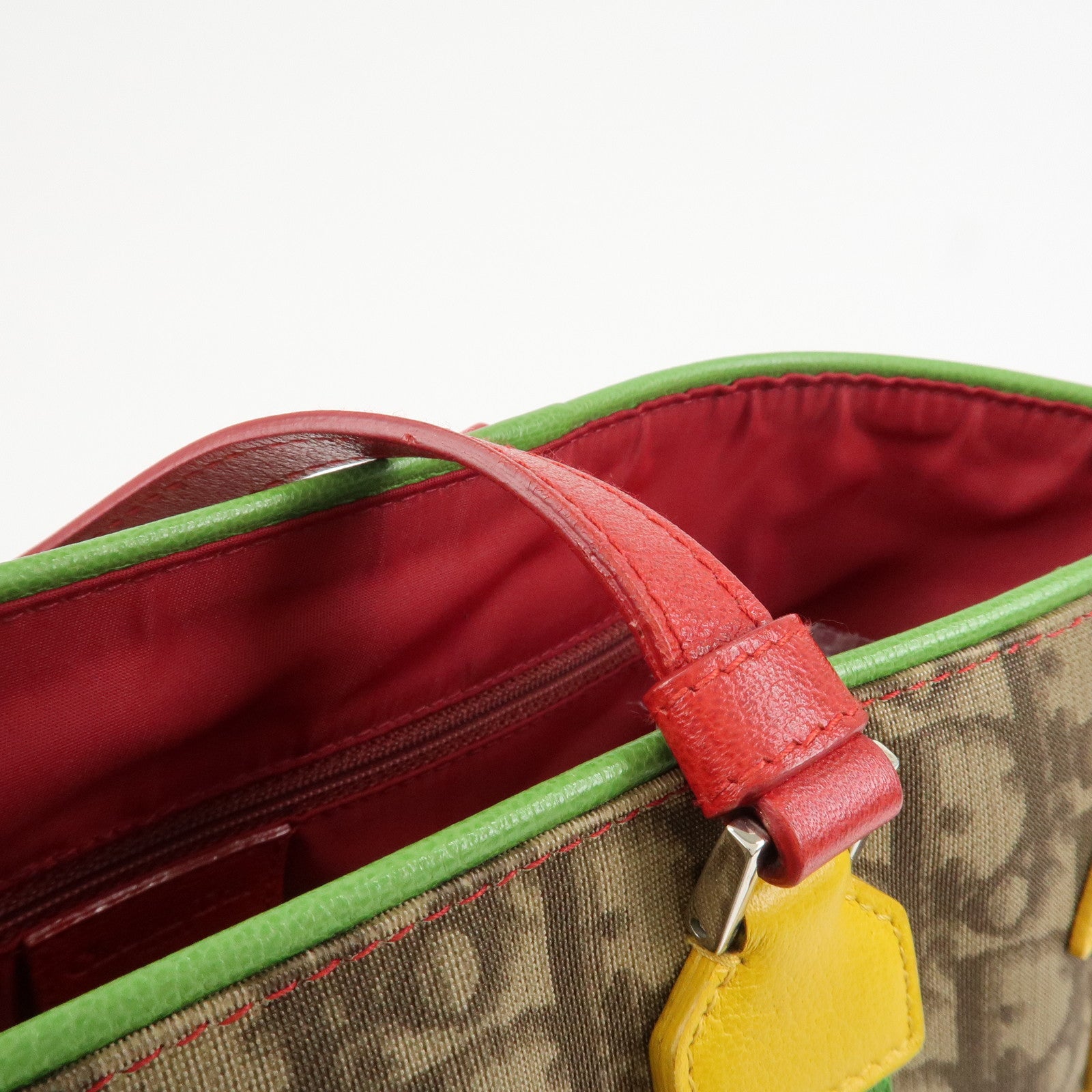 Christian Dior Rasta Trotter Canvas Leather Tote Bag Shoulder Bag