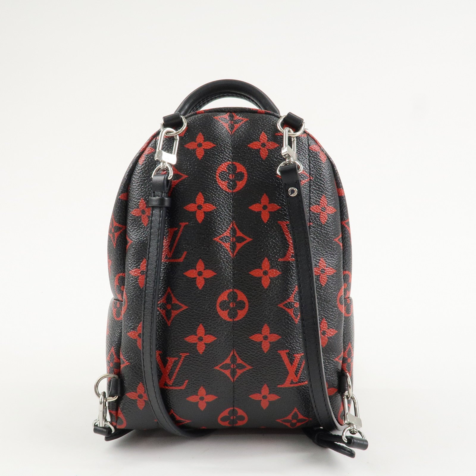 Louis Vuitton Monogram Palm Spring Canvas Mini Backpack Noir Red M41457 Used