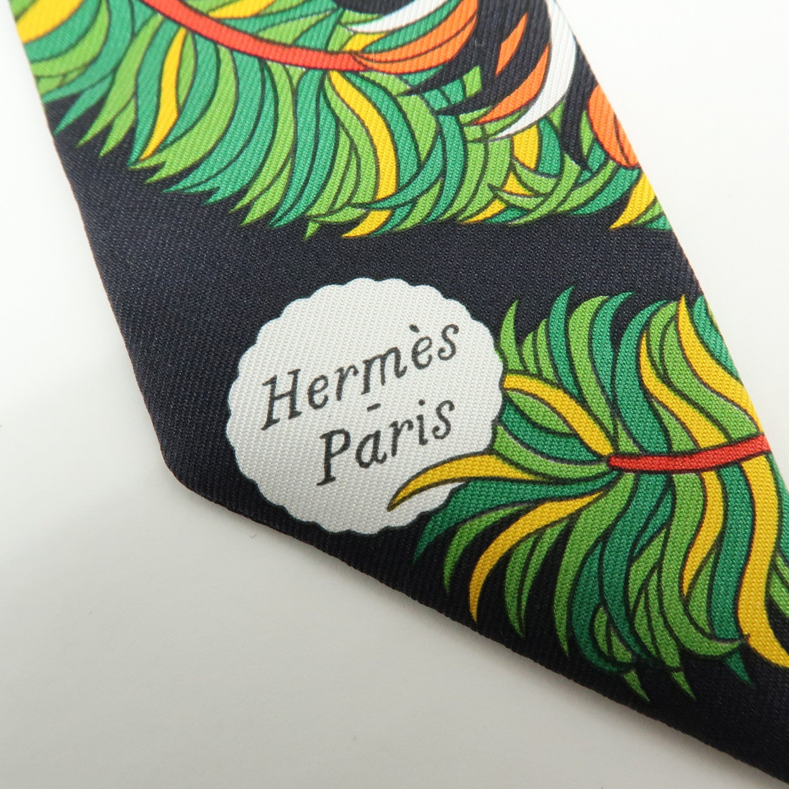HERMES Twilly Silk 100% Scarf De l'Ombrelle aux Duels Vieux Blue