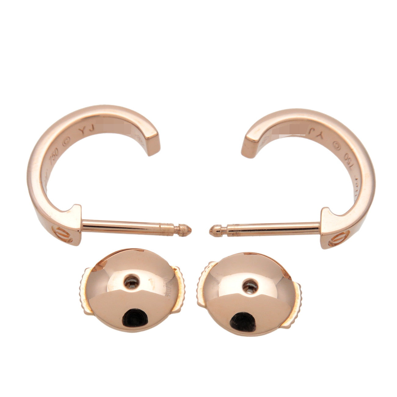 Cartier LOVE Hoop Earrings K18 750PG Rose Gold