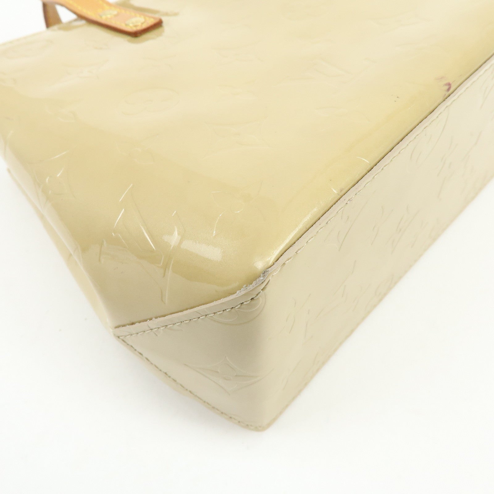Louis Vuitton Monogram Vernis Reade PM Hand Bag Beige M91144