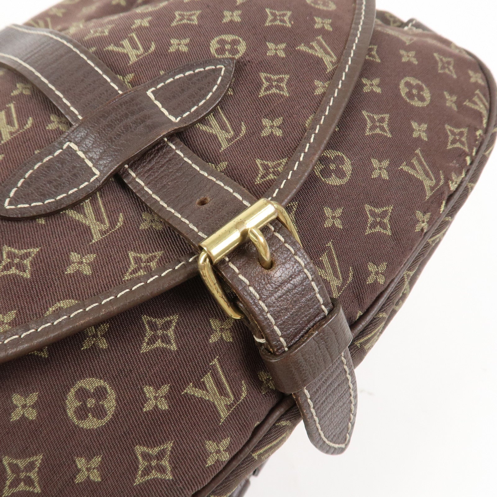 Louis Vuitton Monogram Mini Lin Saumur 30 Shoulder Bag Ebene M95227